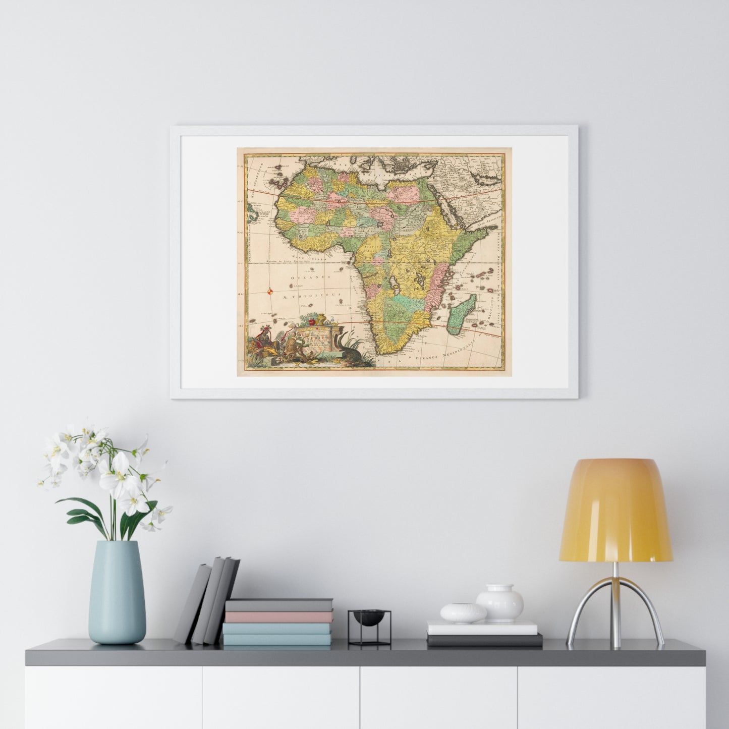 Antique Map of Africa 'Kaart van Afrika' (circa 1690) by Carel Allard, from the Original, Framed Art Print
