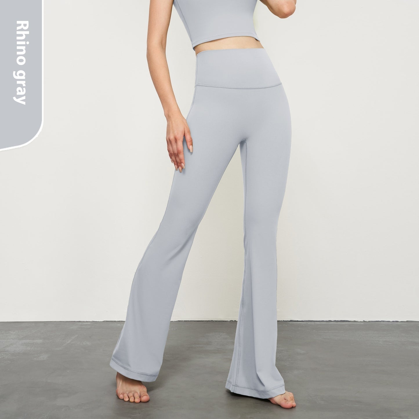 Nude-Feel Wide-Leg Skinny Yoga Pants, High-Waist Sports Leggings