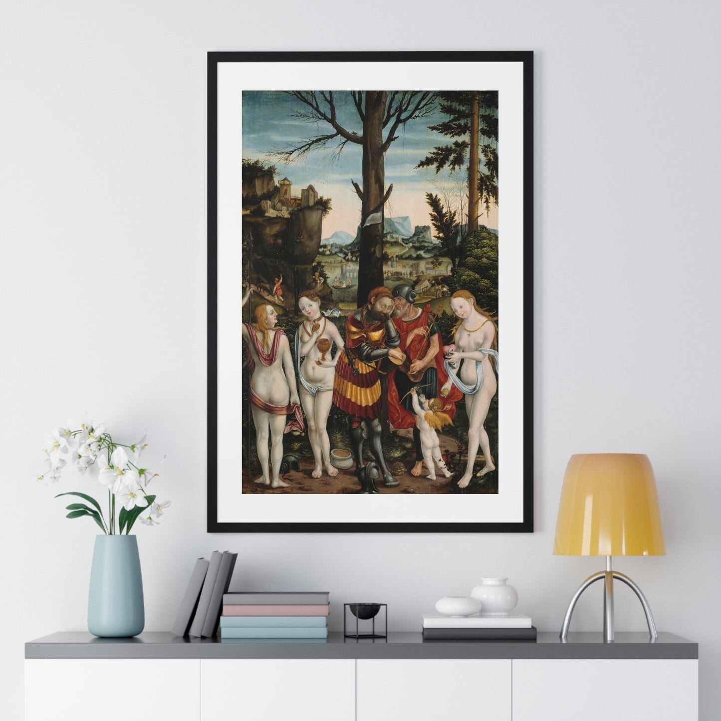 The Dream of Paris (1536) by Matthias Gerung, from the Original, Framed Art Print