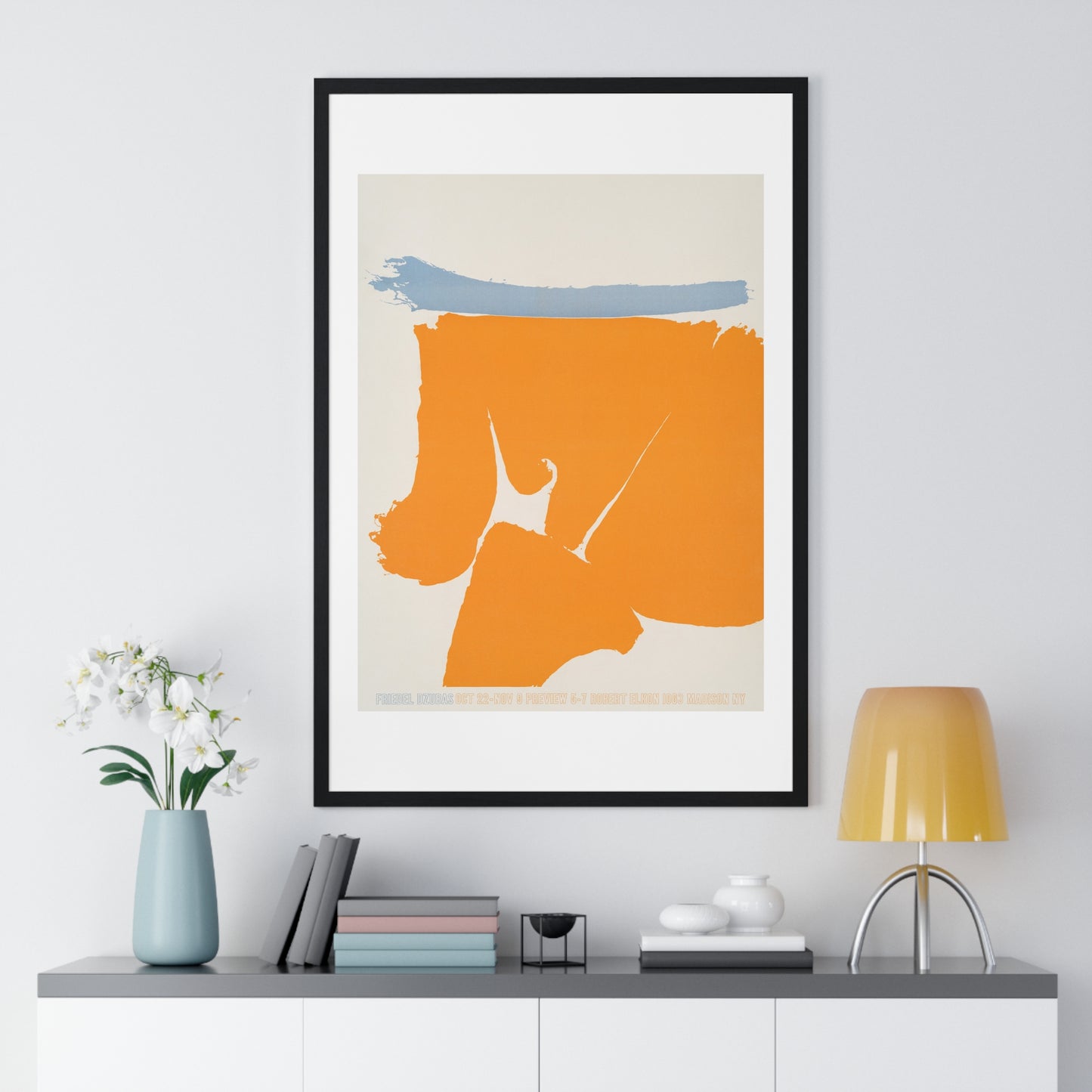 Friedel Dzubas (1960) Vintage Poster by Robert Elkon Gallery, from the Original, Wooden Framed Print