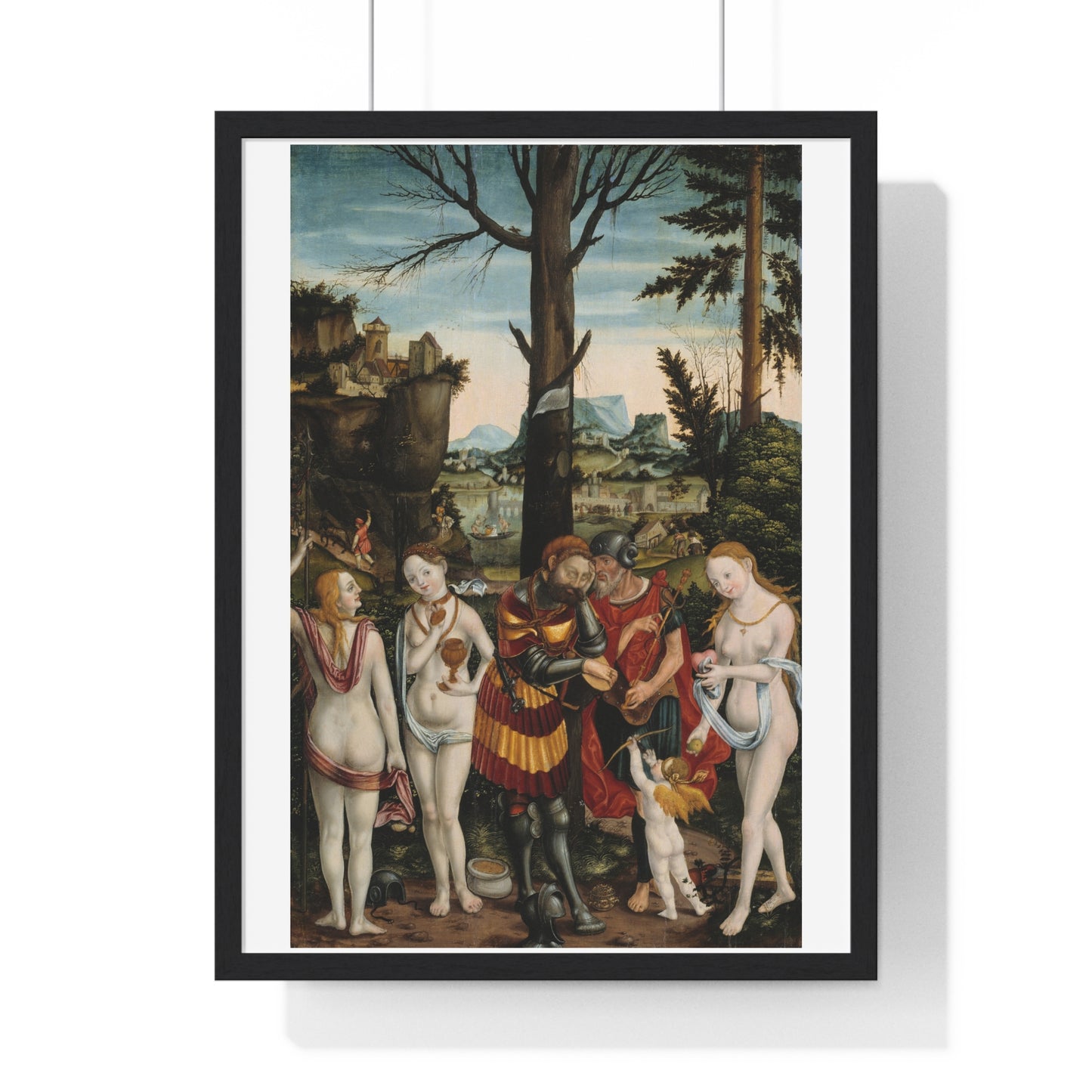 The Dream of Paris (1536) by Matthias Gerung, from the Original, Framed Art Print