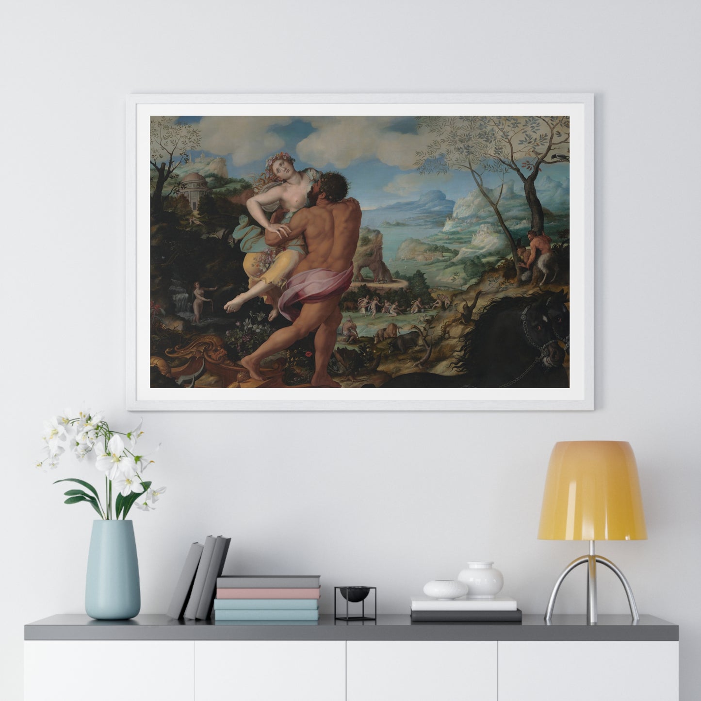 The Abduction of Proserpine (1570) by Alessandro Allori, from the Original, Framed Art Print