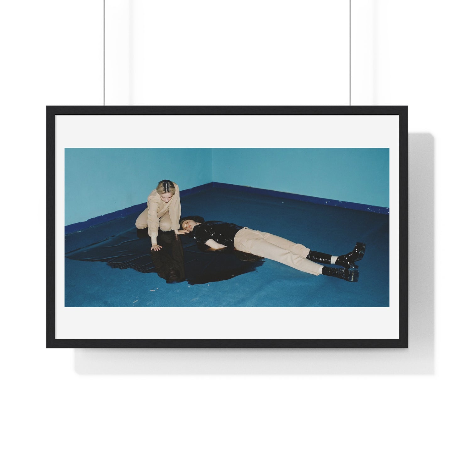 Macabre Death and Existential Exploration 'Designed by AI' Framed Art Print