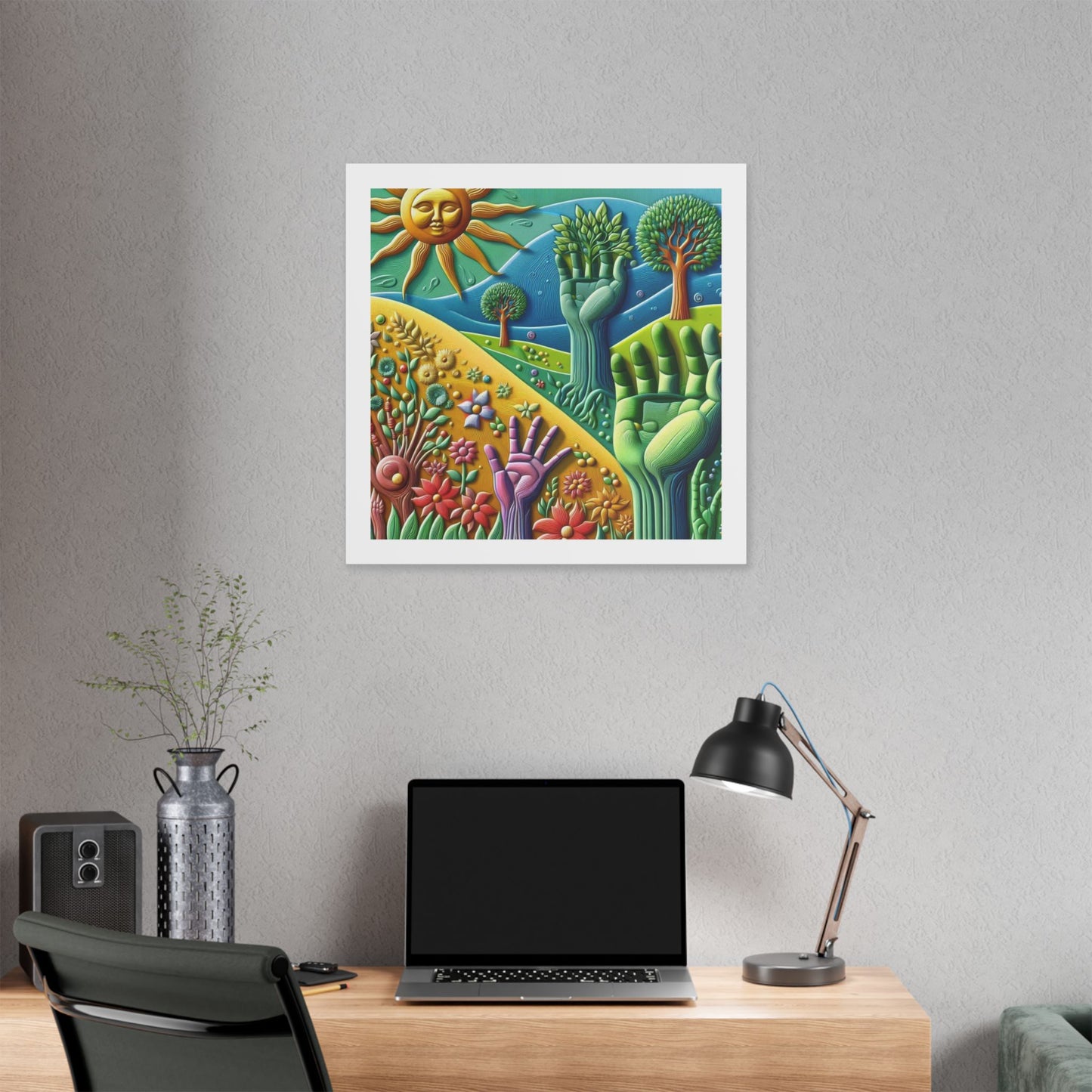 Gaia's Eternal Embrace 'Designed by AI' Canvas Art Print