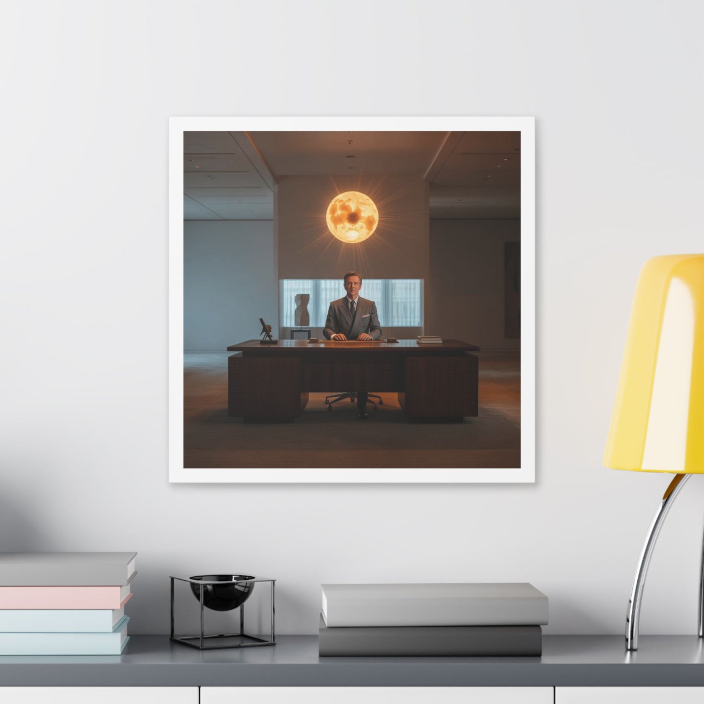 Boss Never Leaves the Building Without His Own Sun 'Designed by AI' Canvas Art Print