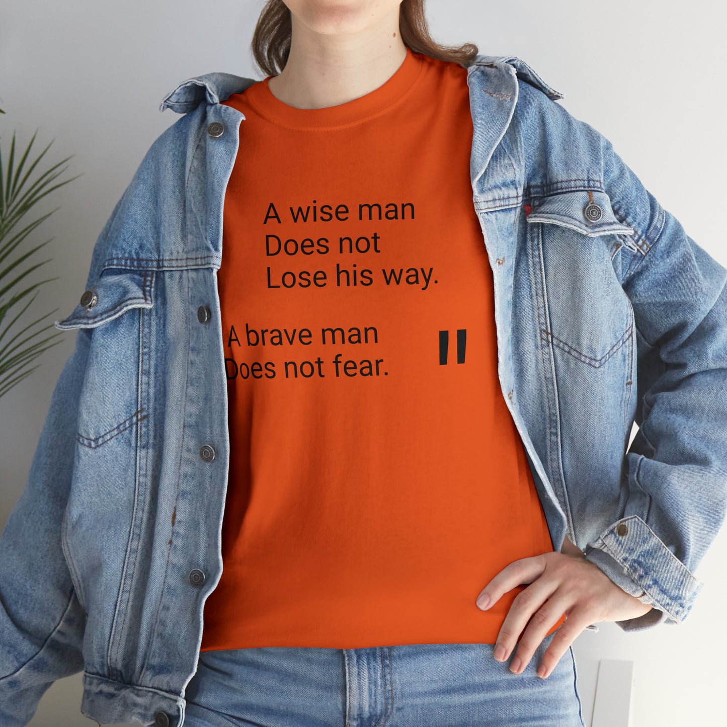 A Wise Man Does Not Lose His Way. A Brave Man Does Not Fear T-Shirt