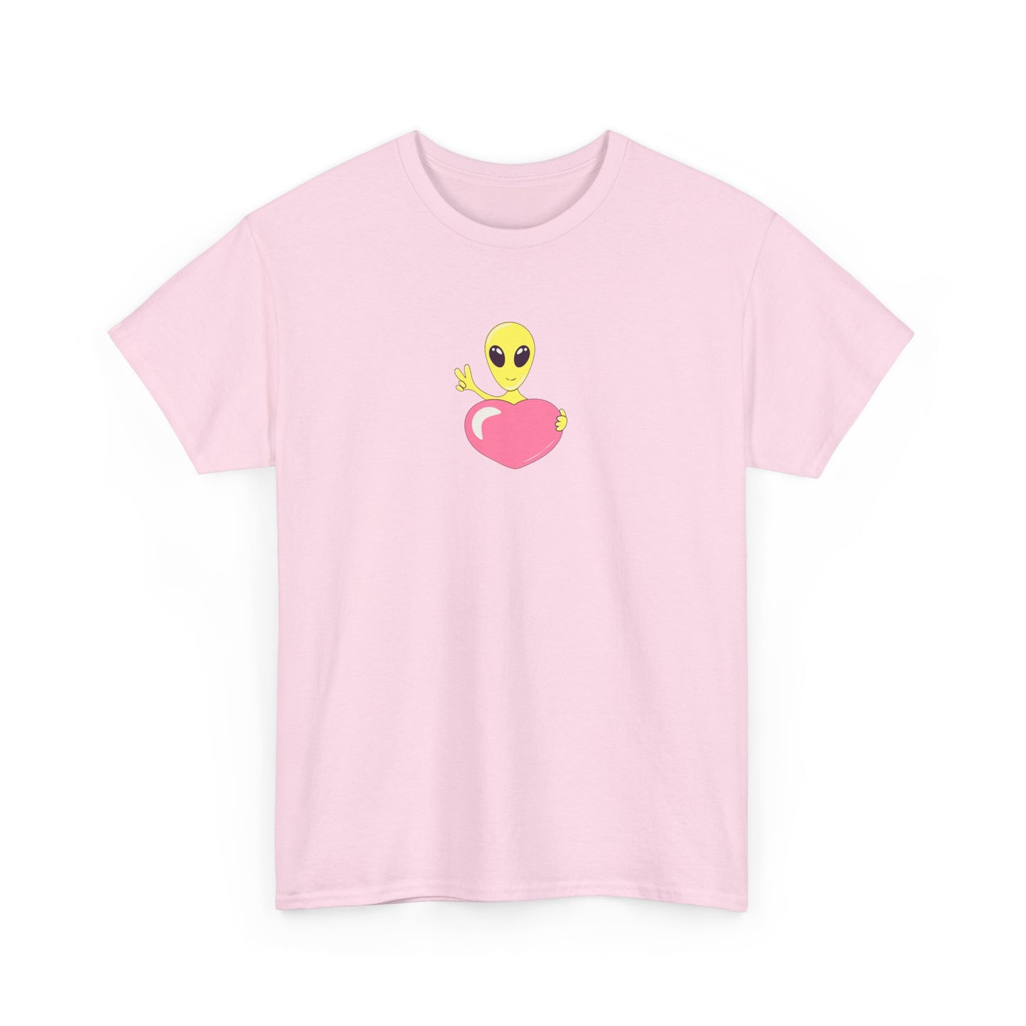 Alien Love Heart, Cartoon Art T-Shirt