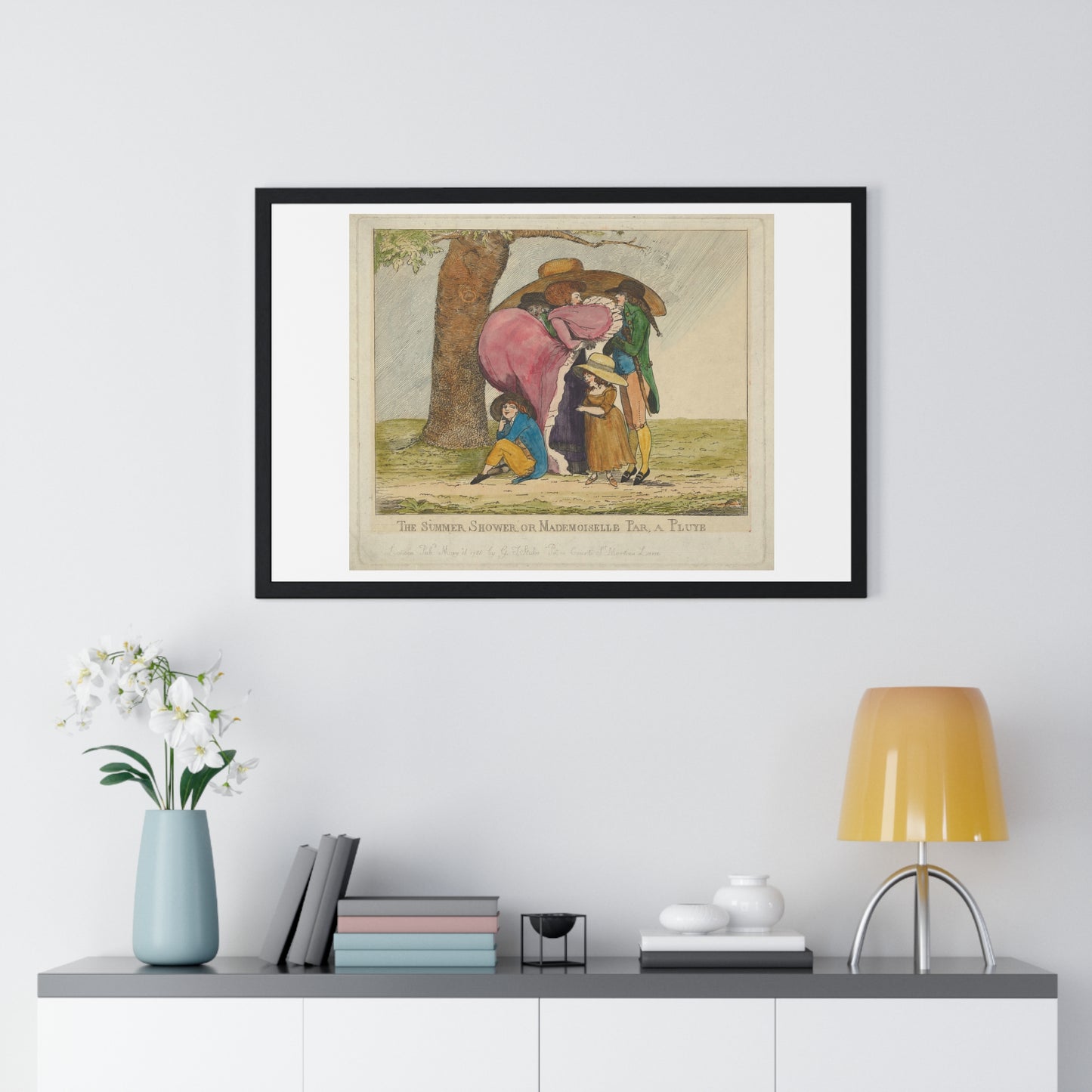 The Summer Shower, or Mademoiselle Par, a Pluye (1786) by George Stubbs, from the Original, Framed Print