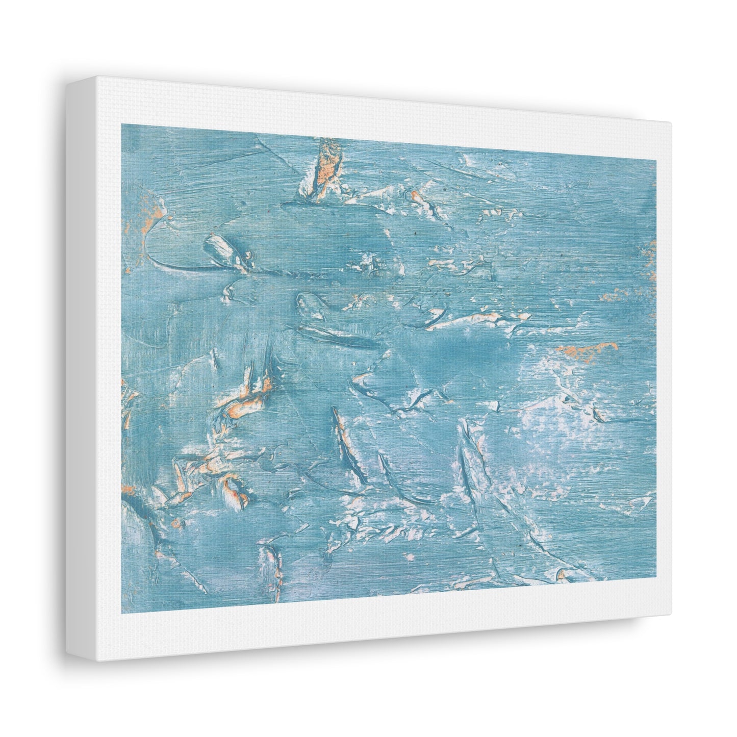 Abstract Blue Waves Watercolour, Art Print on Satin Canvas