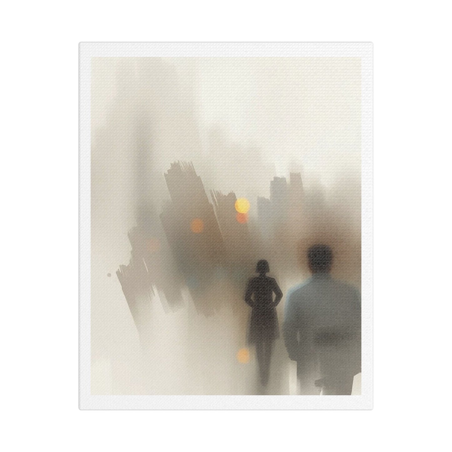 Faded Pastel Abstract Decor Art V 'Designed by AI' Print on Canvas