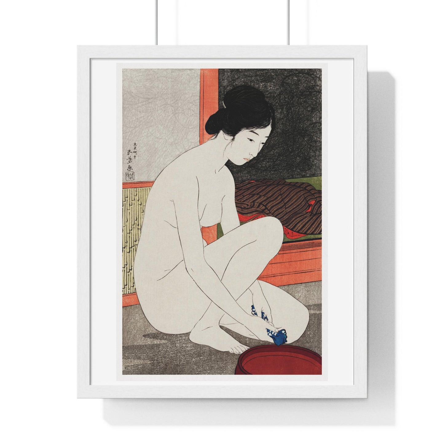 Yokugo no Onna 'Woman After a Bath' (1915) by Goyō Hashiguchi, from the Original, Framed Art Print
