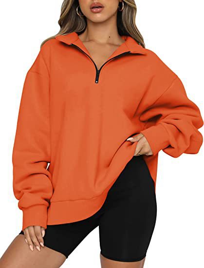 Vireous Turndown Collar Women's Sweatshirt, Multi Colours