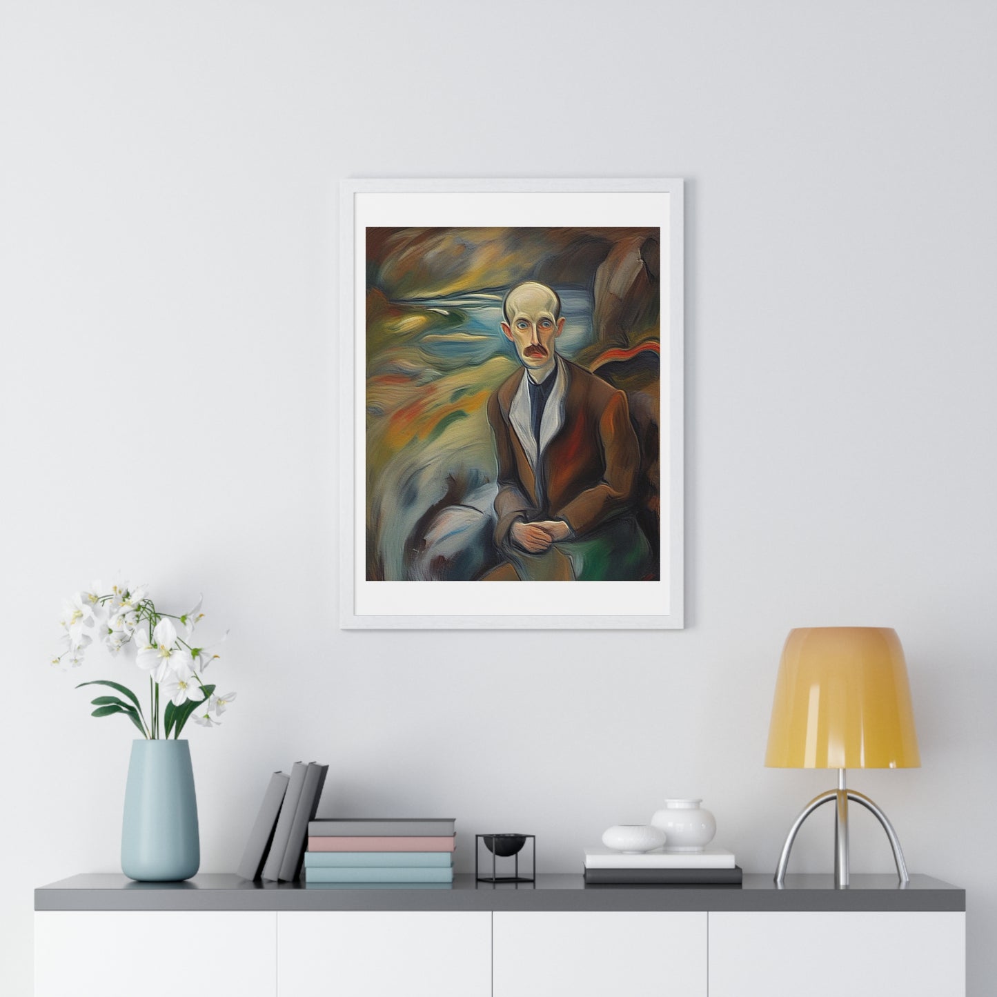 A Mind Adrift, Abstract Art 'Designed by AI', Framed Print