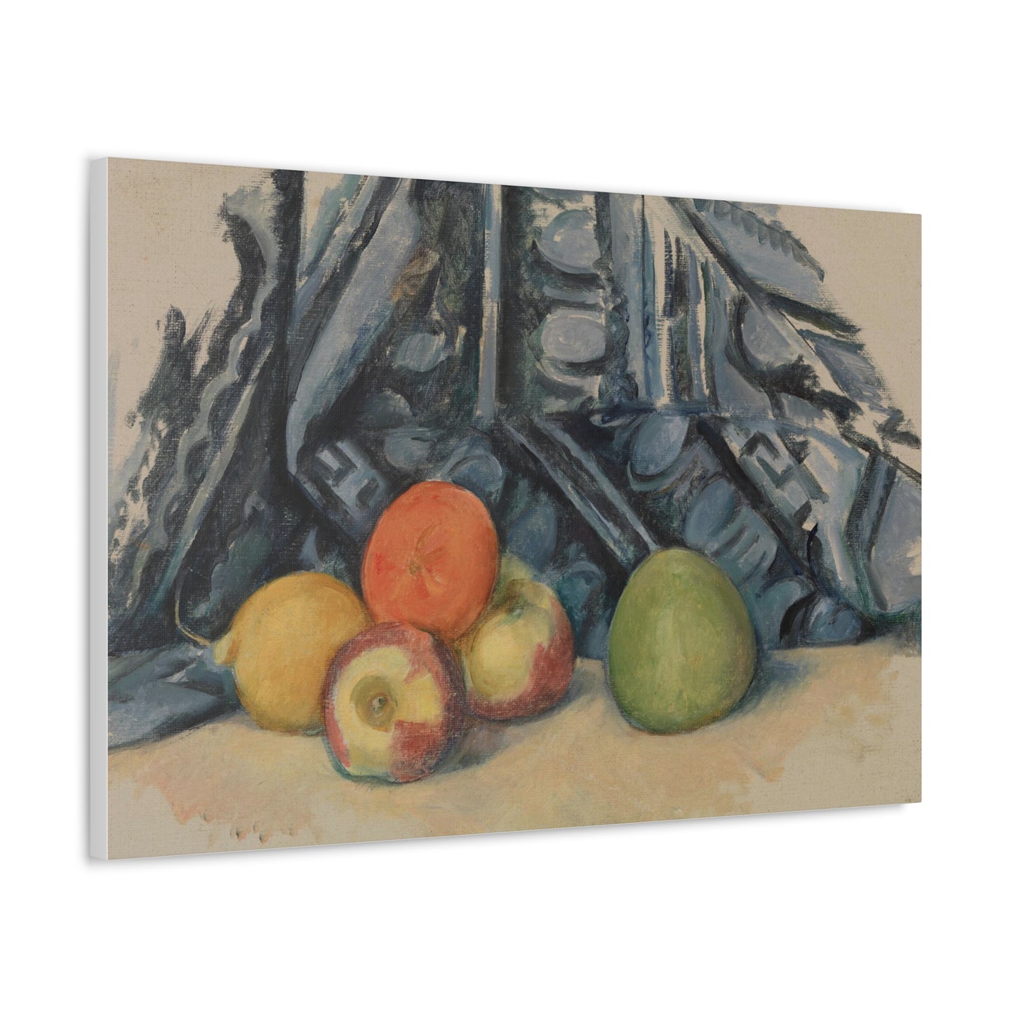 Apples and Cloth 'Pommes et Tapis' (1893–1894) by Paul Cézanne, Canvas Print from the Original Oil on Canvas