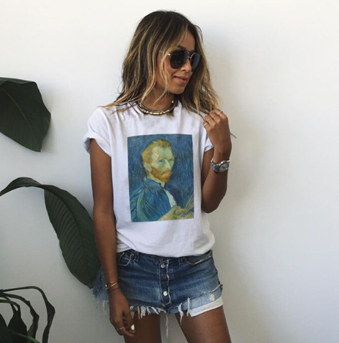 Women's Van Gogh Oil Painting T-Shirt