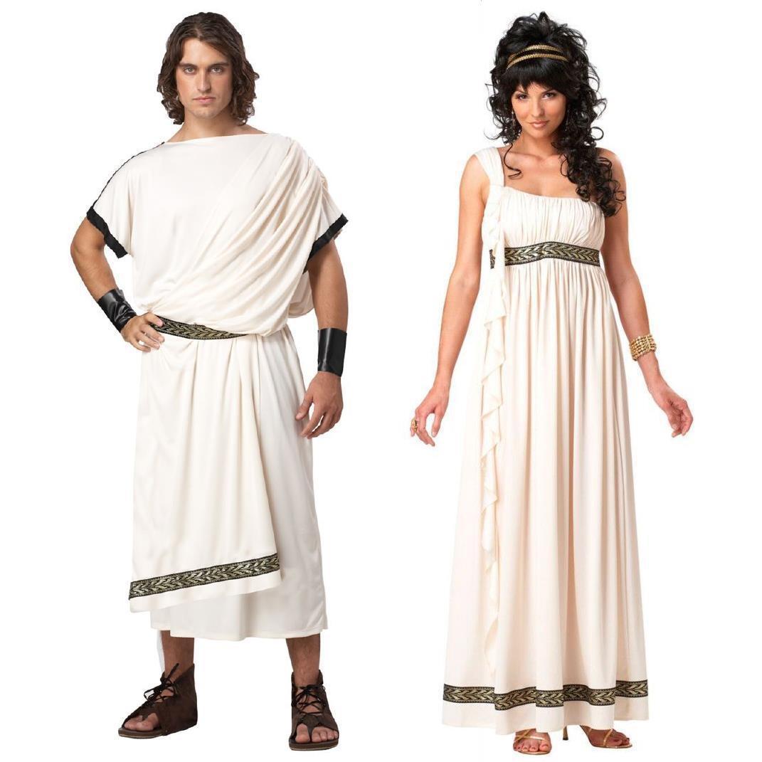 Roman Toga Party Stage Costume, Men's and Women's
