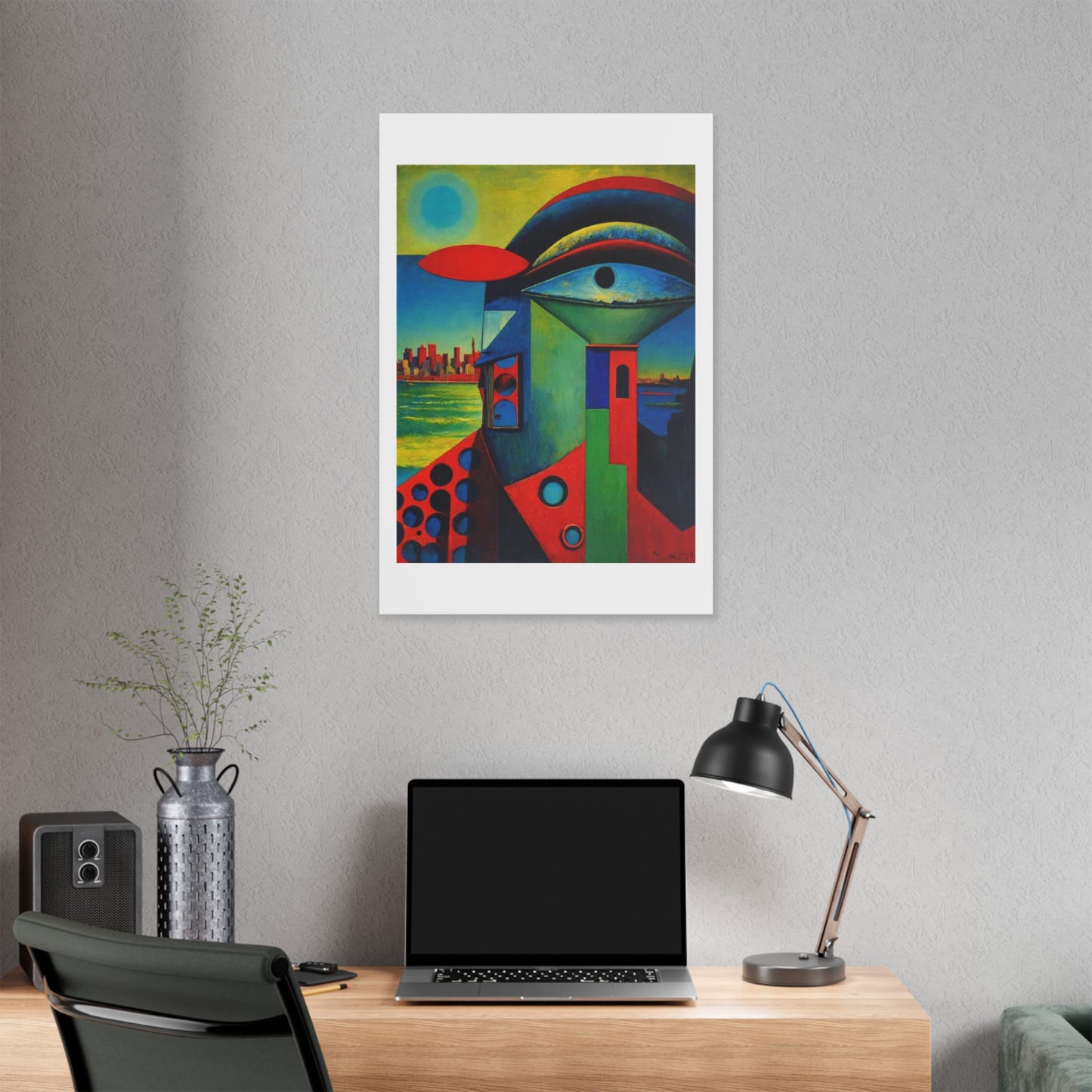 Eye on the Horizon, Picasso Art Style 'Designed by AI' Canvas Art Print