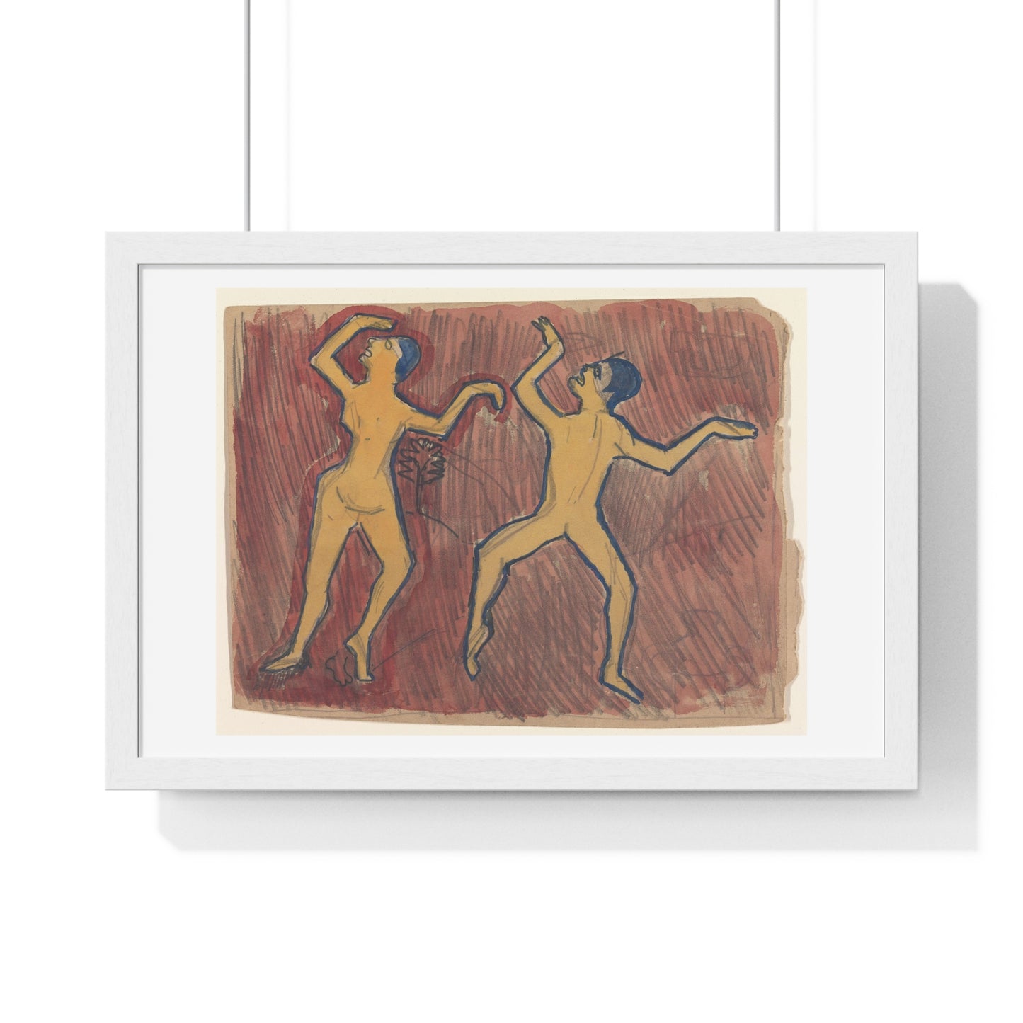 Study of Two Frenzied Dancers 'Cave of the Golden Calf' (1912) by Spencer Frederick Gore, from the Original, Framed Art Print