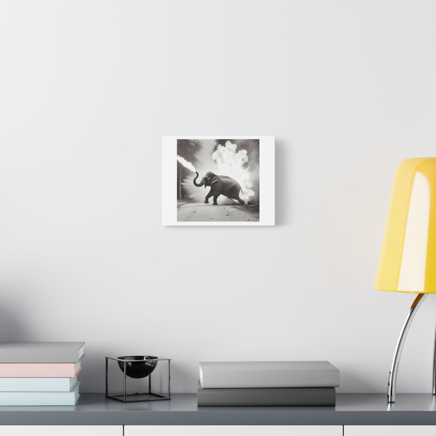 Elephant Power 'Designed by AI', Art Print on Canvas