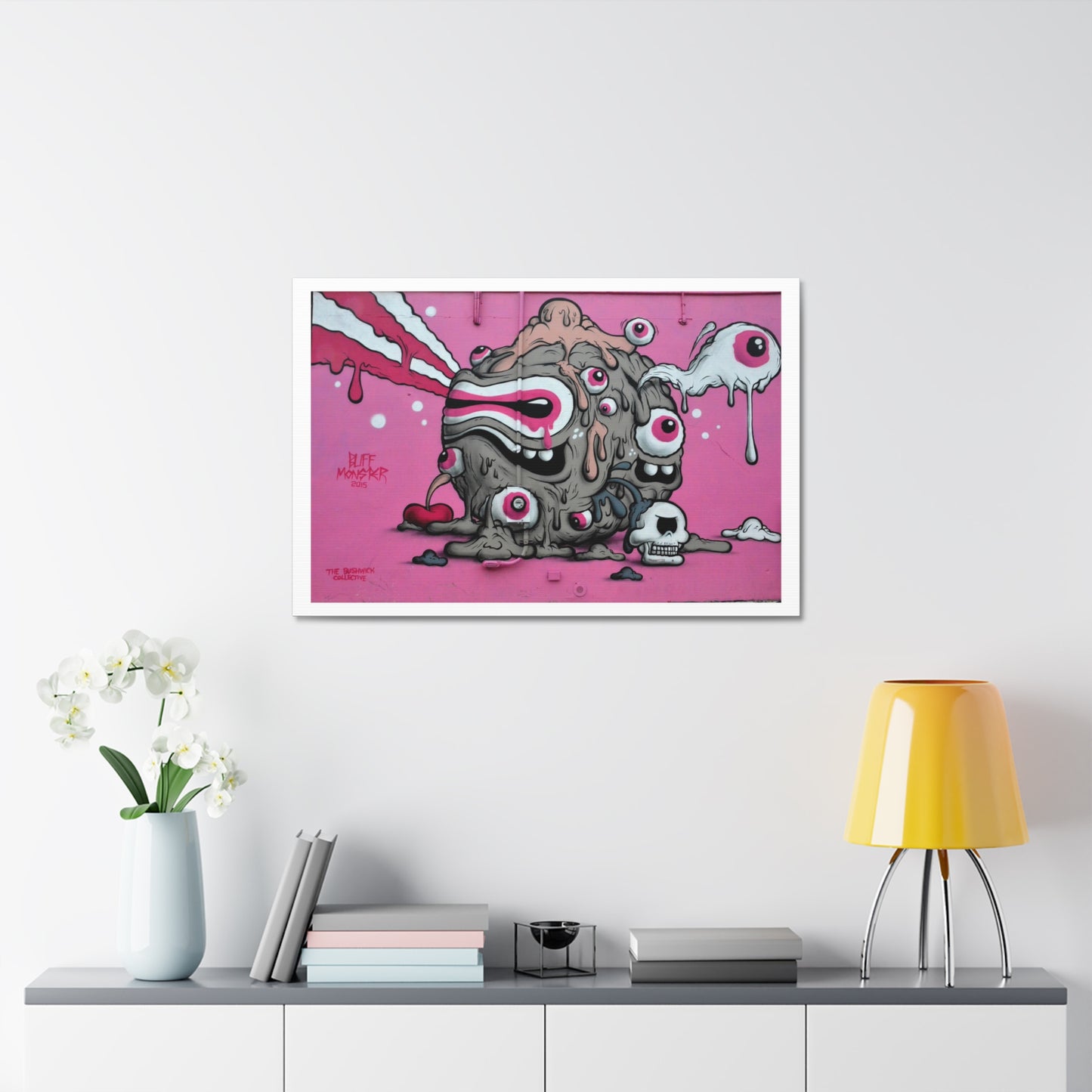Graffiti Art 'Buff Monster' (2015) for the Bushwick Collective Block Party, Brooklyn, New York, Art Print on Canvas