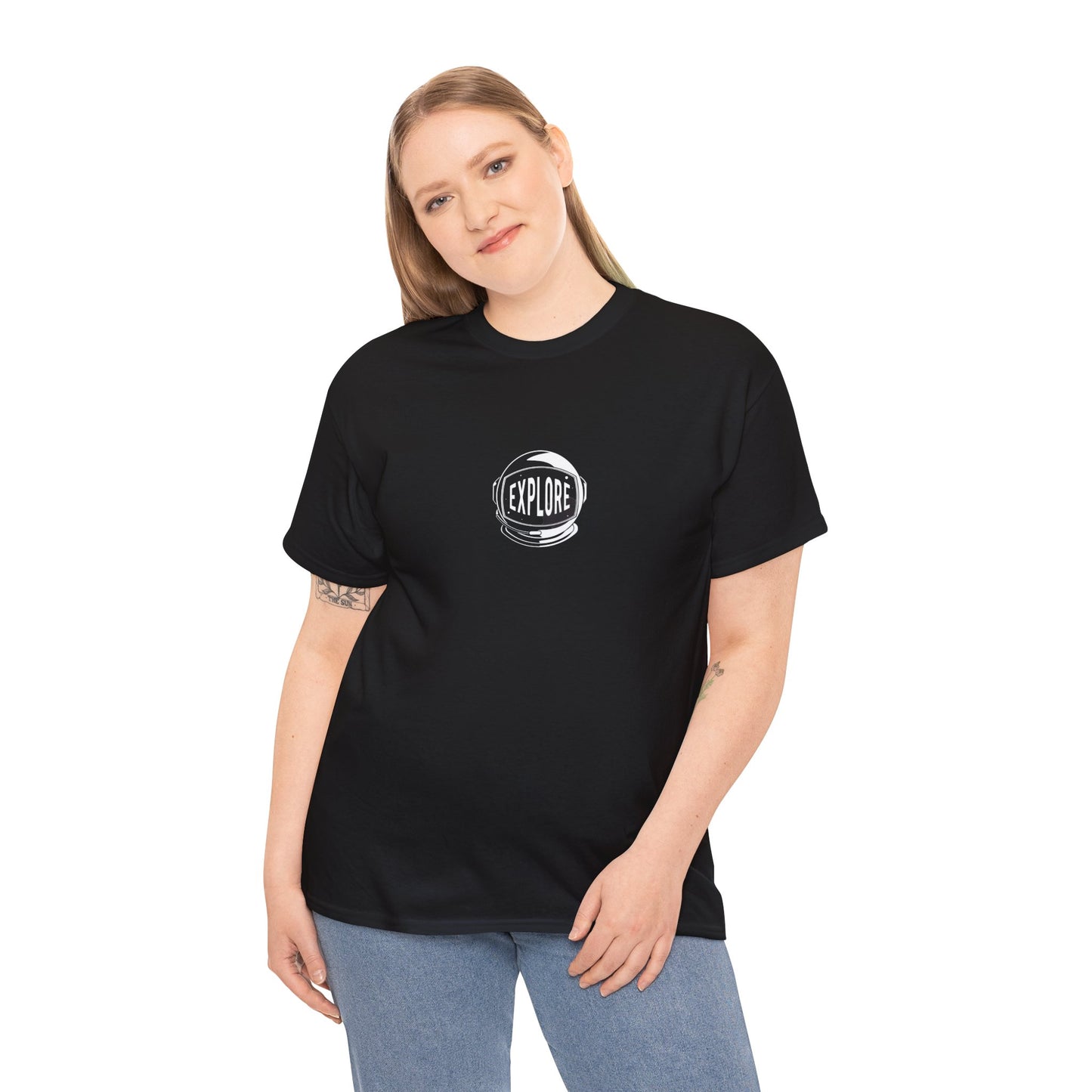 'Explore' Astronaut Cartoon Art T-Shirt Inspirational Unisex
