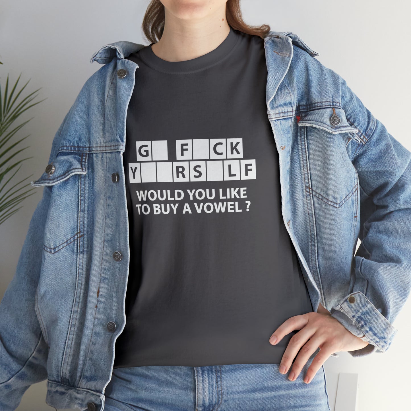 Would You Like To Buy a Vowel? Sarcastic Funny T-Shirt