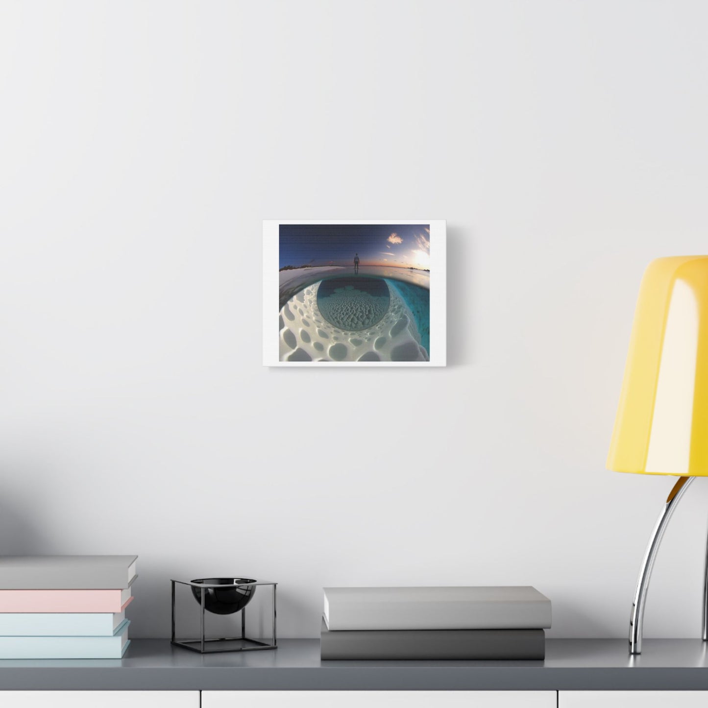 Standing on the Edge of Time, Photorealistic Art 'Designed by AI', Print on Canvas