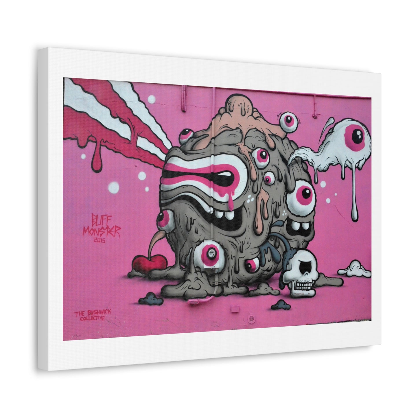 Graffiti Art 'Buff Monster' (2015) for the Bushwick Collective Block Party, Brooklyn, New York, Art Print on Canvas