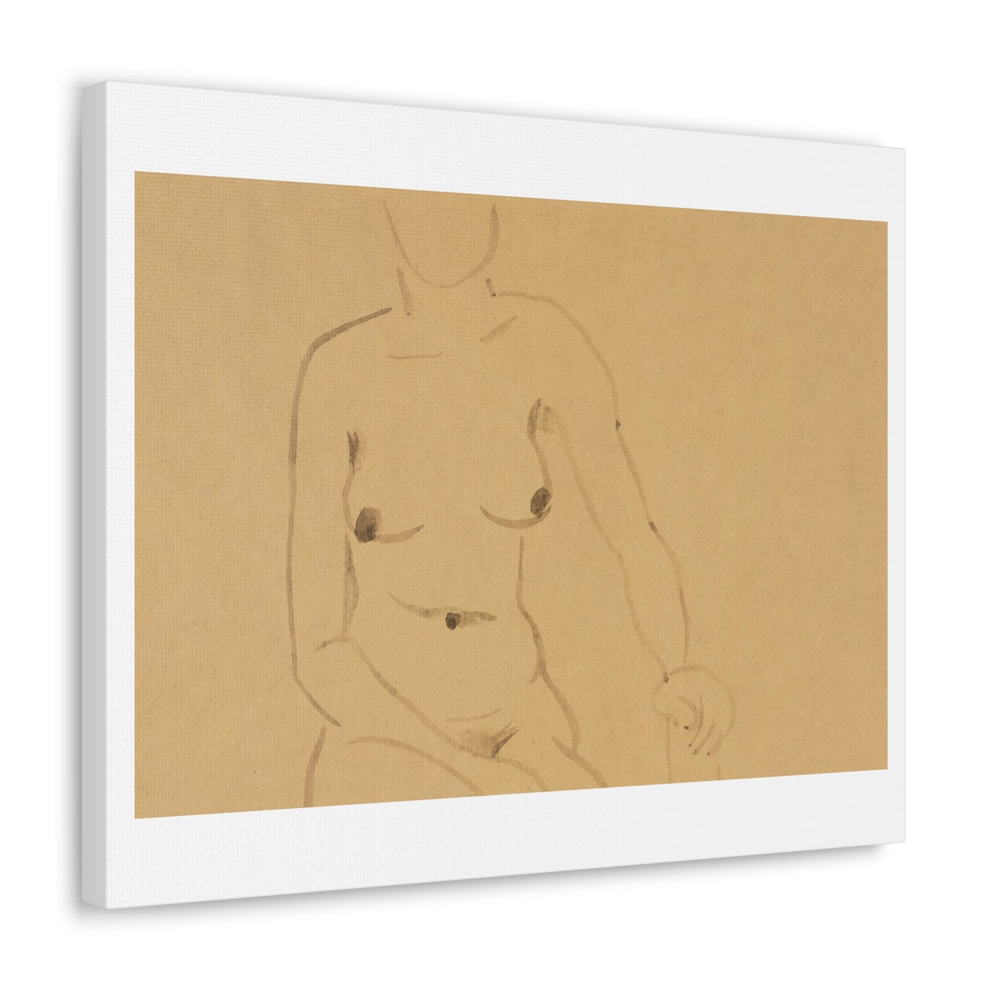 Torso of a Nude Woman (1900) by Jane Poupelet, Art Print from the Original on Canvas