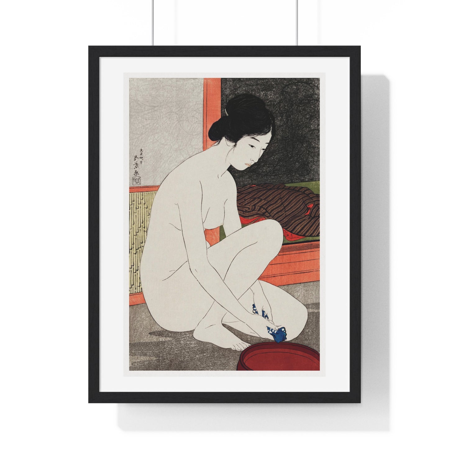 Yokugo no Onna 'Woman After a Bath' (1915) by Goyō Hashiguchi, from the Original, Framed Art Print