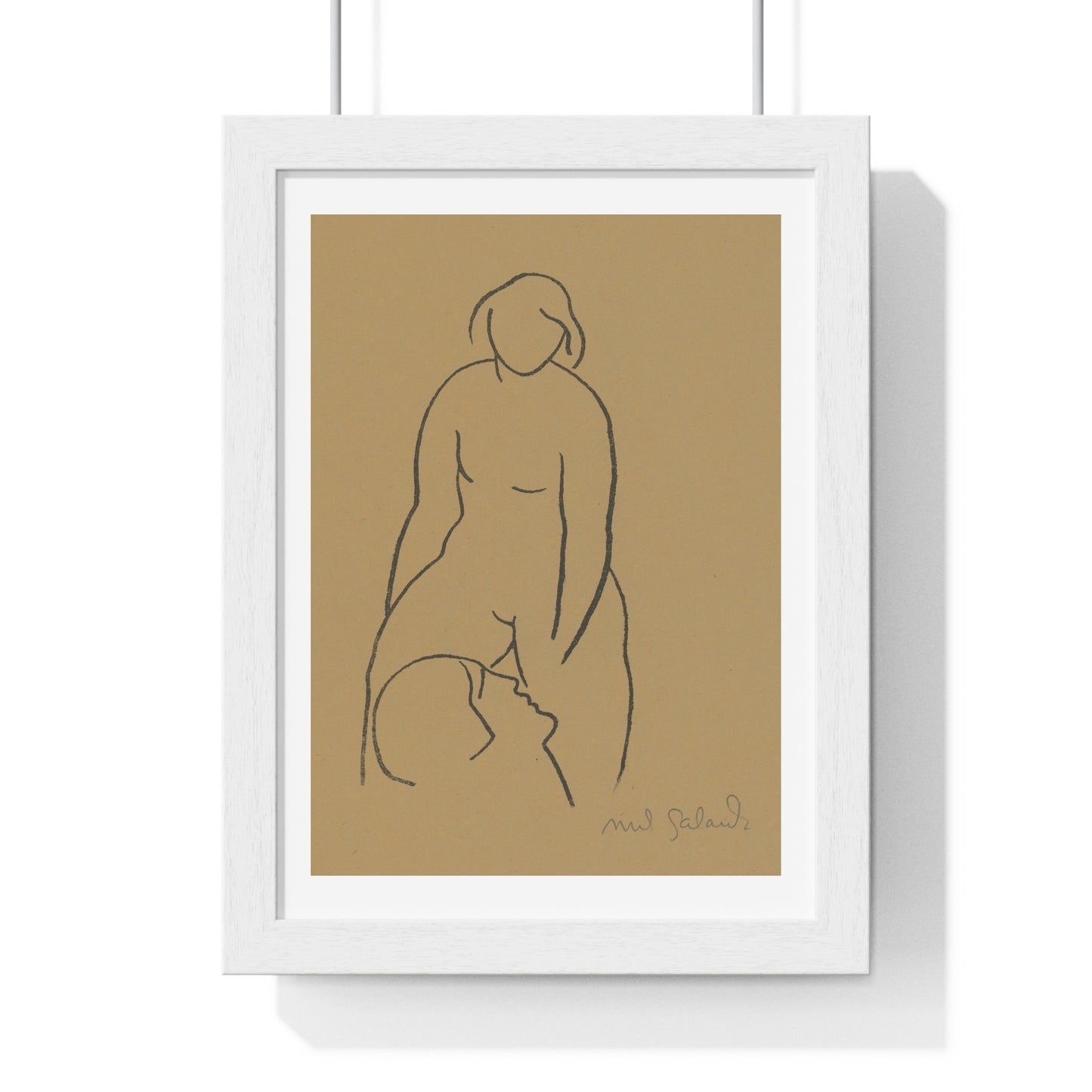 Lovers IV (1925) by Mikuláš Galanda, from the Original, Framed Art Print