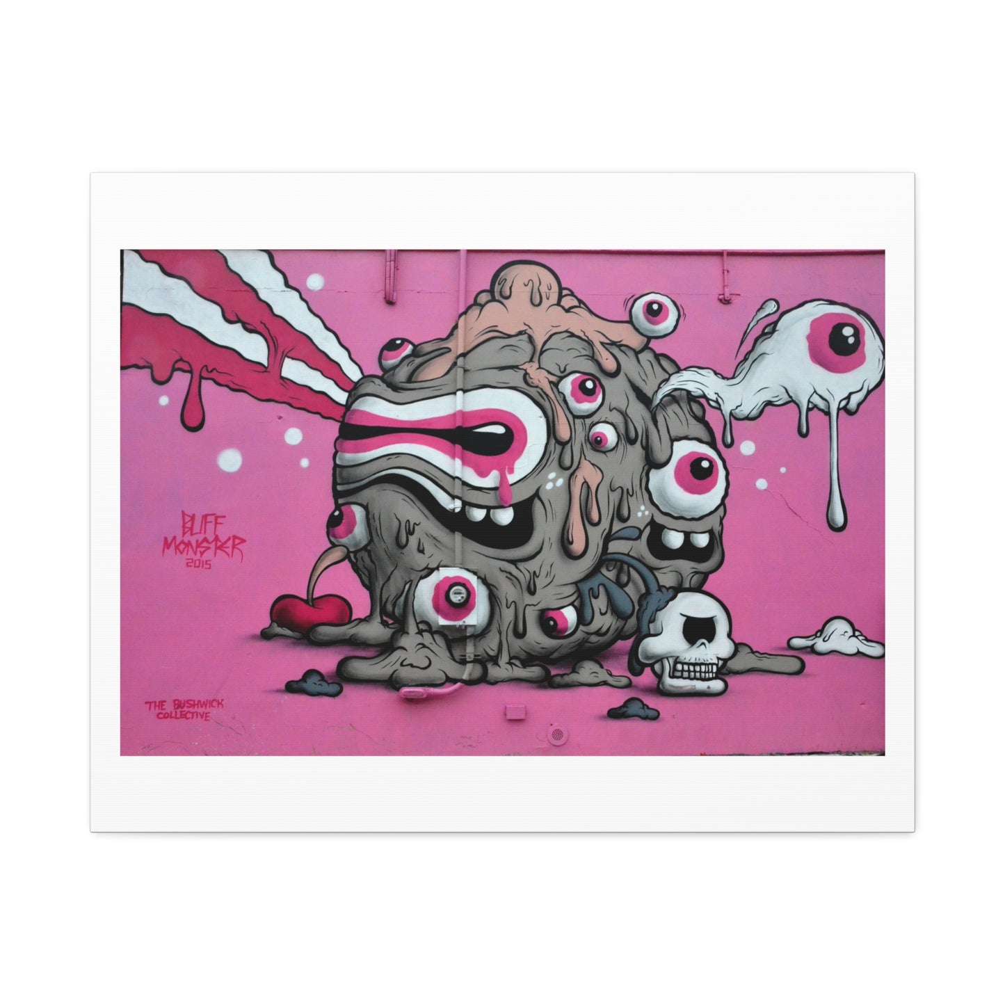 Graffiti Art 'Buff Monster' (2015) for the Bushwick Collective Block Party, Brooklyn, New York, Art Print on Canvas