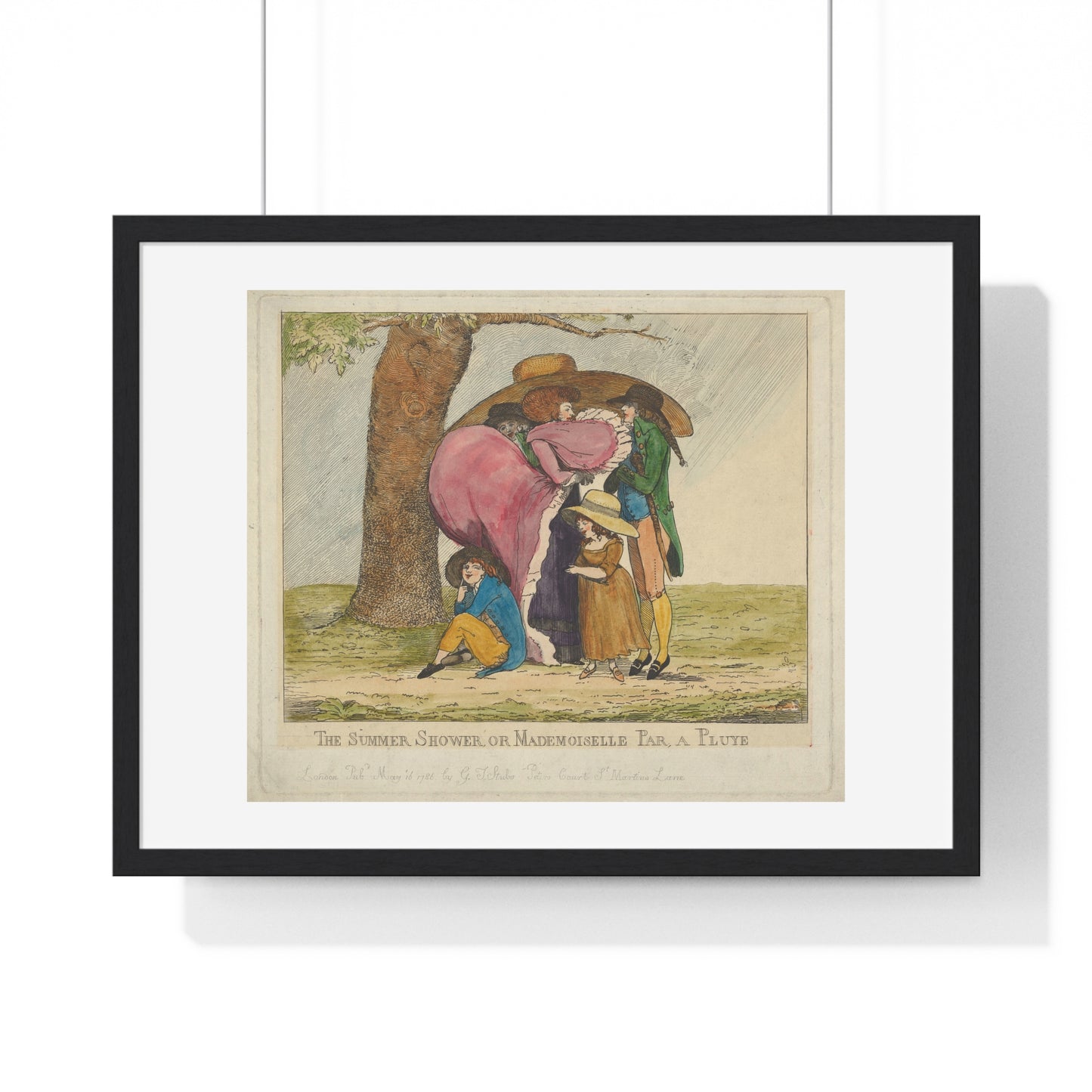 The Summer Shower, or Mademoiselle Par, a Pluye (1786) by George Stubbs, from the Original, Framed Print