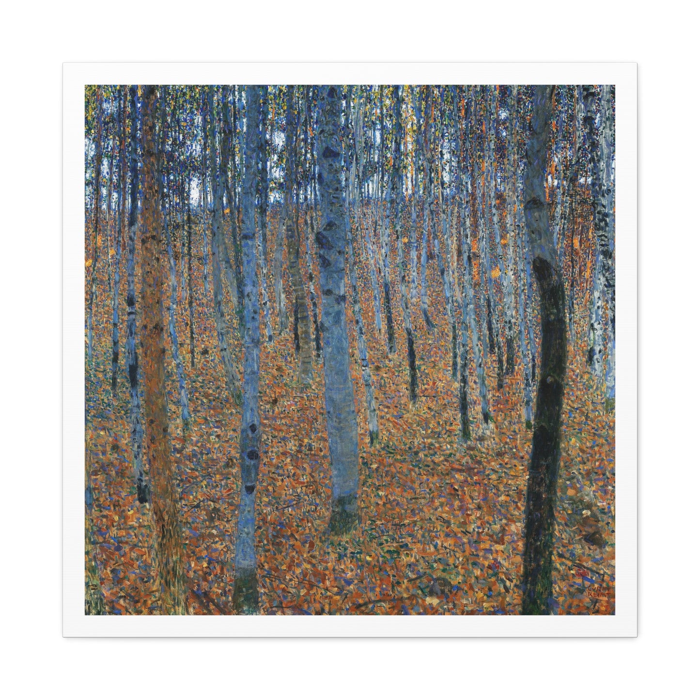 Beech Grove I (1902) by Gustav Klimt, from the Original, Art Print on Canvas