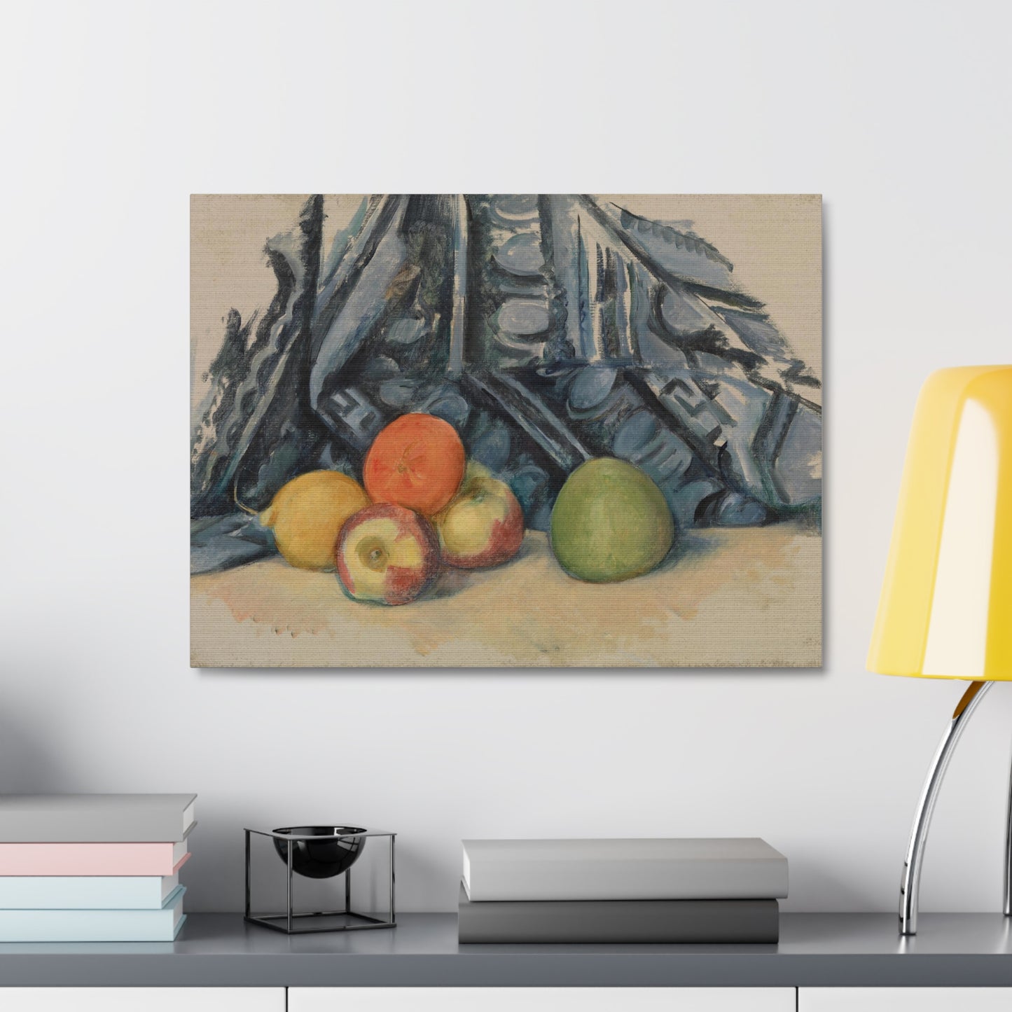 Apples and Cloth 'Pommes et Tapis' (1893–1894) by Paul Cézanne, Canvas Print from the Original Oil on Canvas