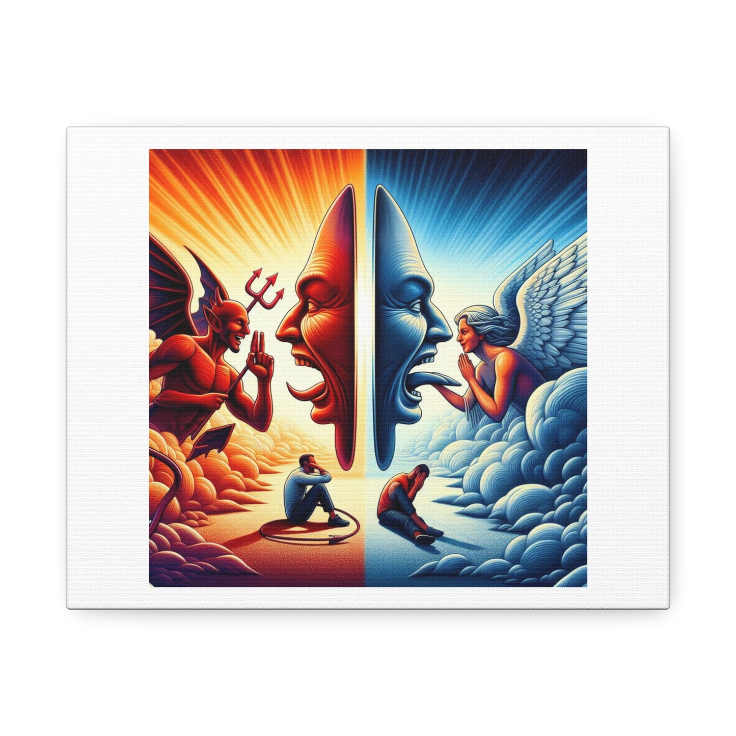 If You Tell a Lie Often Enough it Becomes a Religion III, Art Print 'Designed by AI' on Canvas