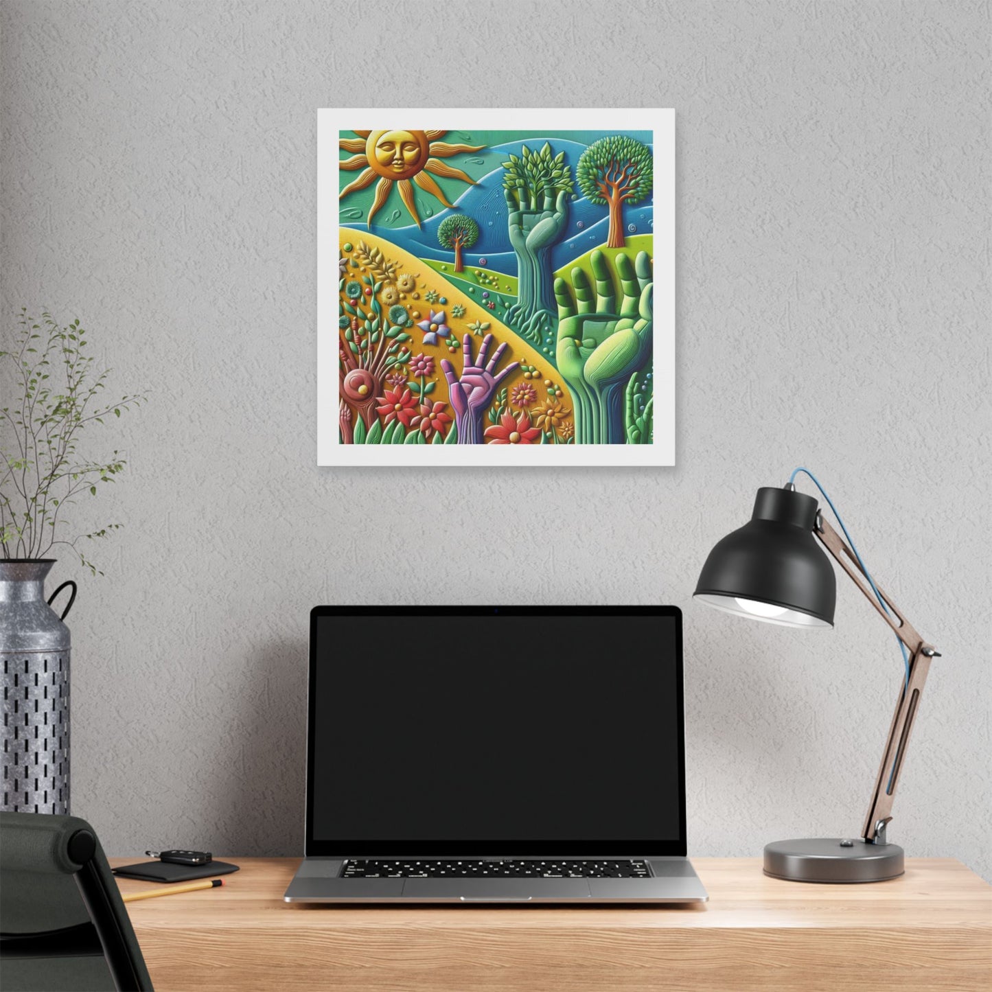 Gaia's Eternal Embrace 'Designed by AI' Canvas Art Print