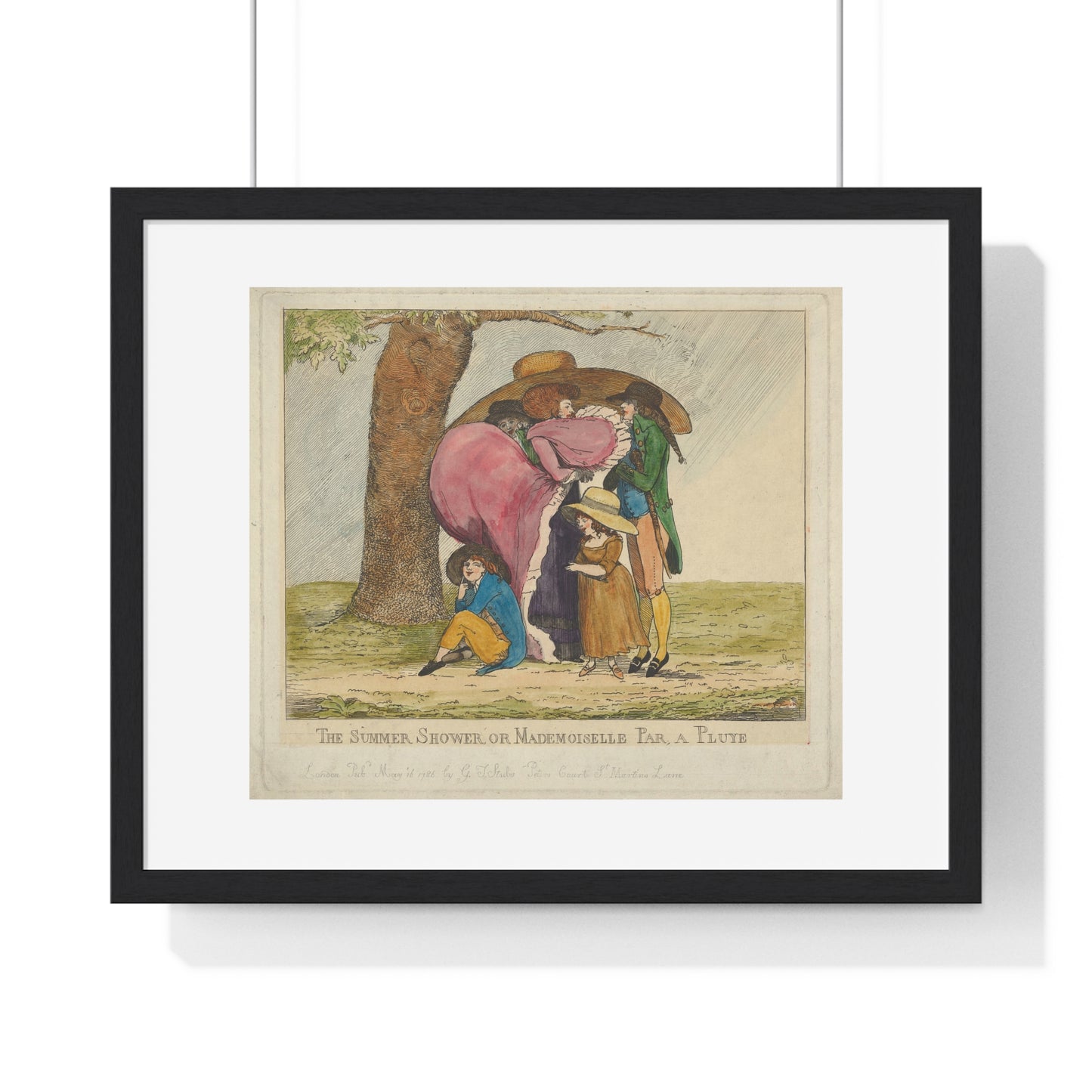 The Summer Shower, or Mademoiselle Par, a Pluye (1786) by George Stubbs, from the Original, Framed Print