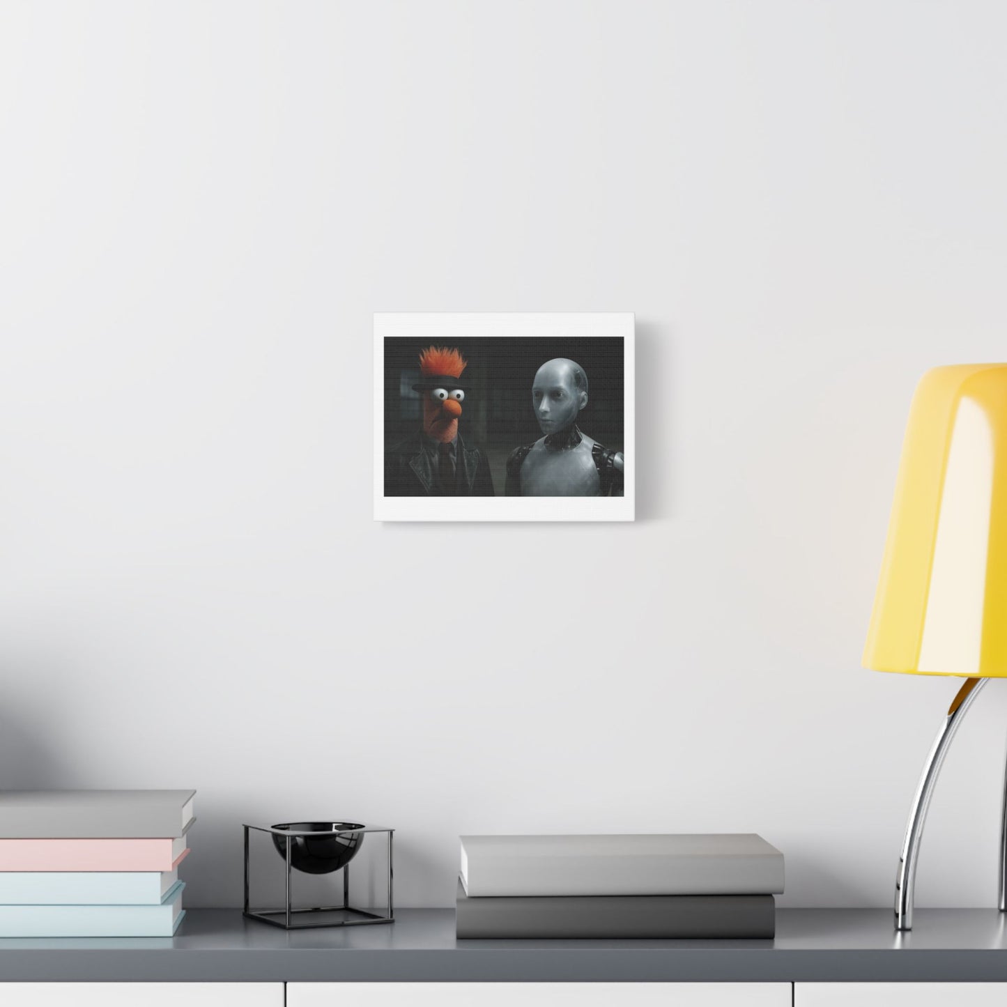 Sonny from I, Robot Meets Beaker 'Designed by AI' on Satin Canvas, Stretched
