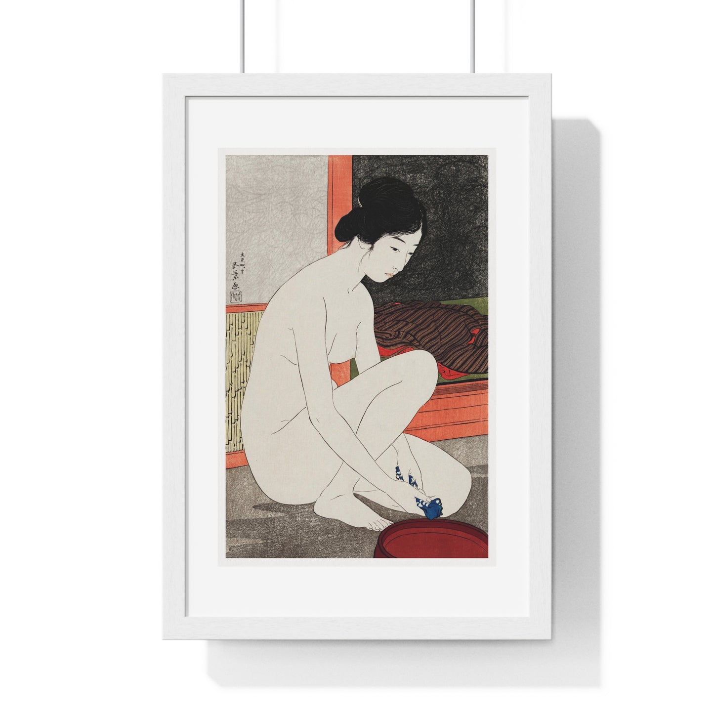 Yokugo no Onna 'Woman After a Bath' (1915) by Goyō Hashiguchi, from the Original, Framed Art Print
