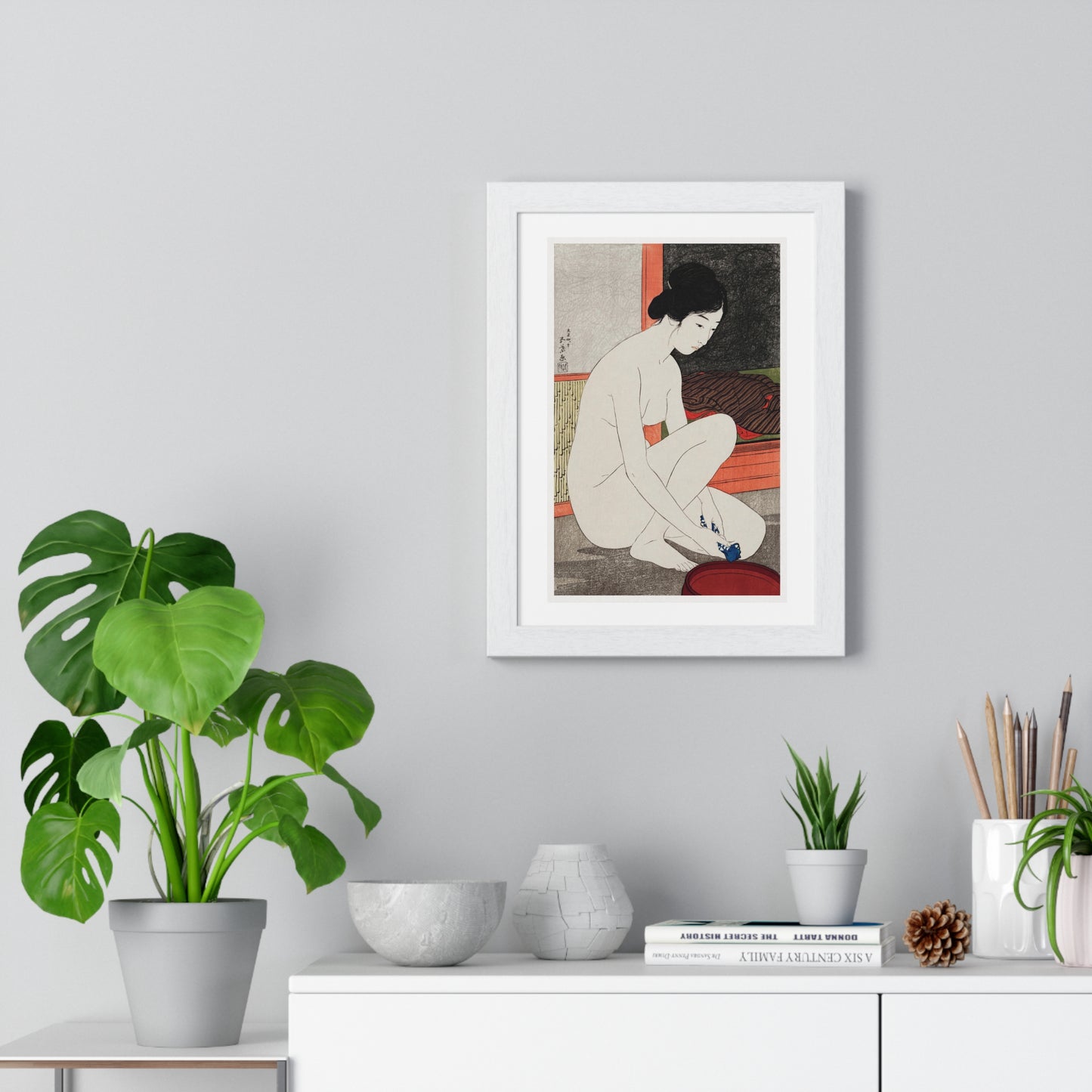 Yokugo no Onna 'Woman After a Bath' (1915) by Goyō Hashiguchi, from the Original, Framed Art Print