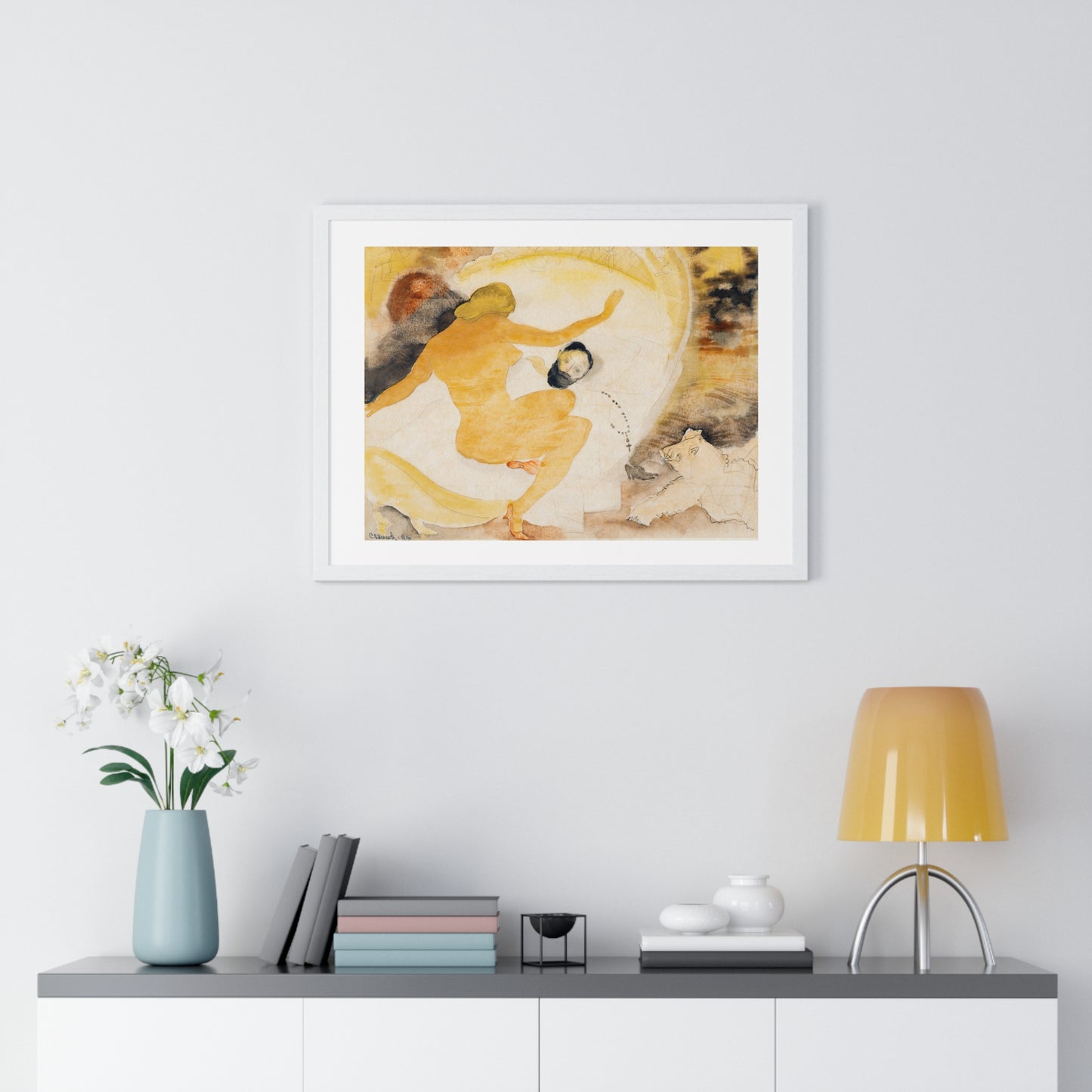 Nana and Count Muffat (1916) by Charles Demuth, from the Original, Framed Print