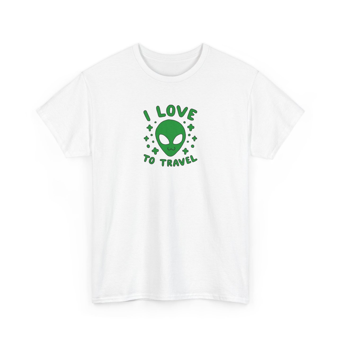I Love To Travel, Alien Design T-Shirt