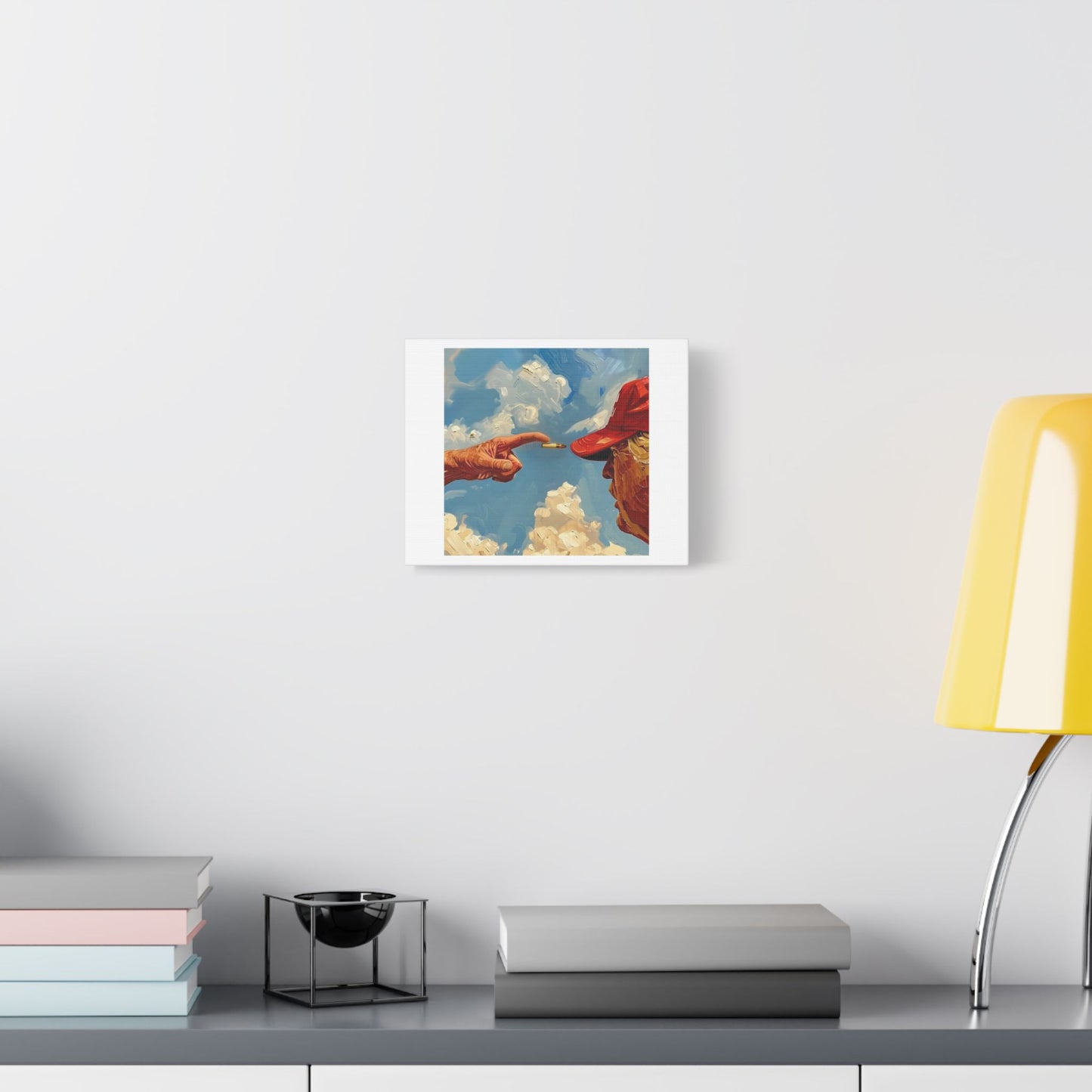 Donald Trump's Moment of Grace 'Designed by AI', Print on Satin Canvas