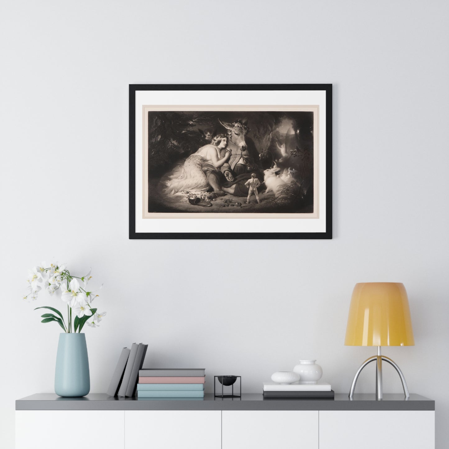 A Midsummer Night's Dream (1857) Engraving by Samuel Cousins from the Original, Framed Art Print