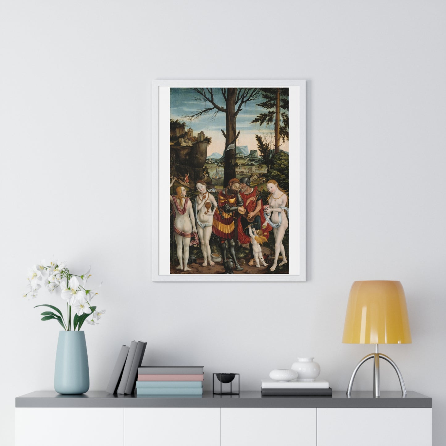 The Dream of Paris (1536) by Matthias Gerung, from the Original, Framed Art Print