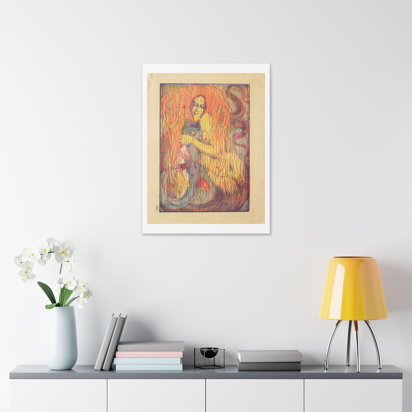Playful Mermaid (1897) by Paul Herrmann, from the Original, Canvas Art Print
