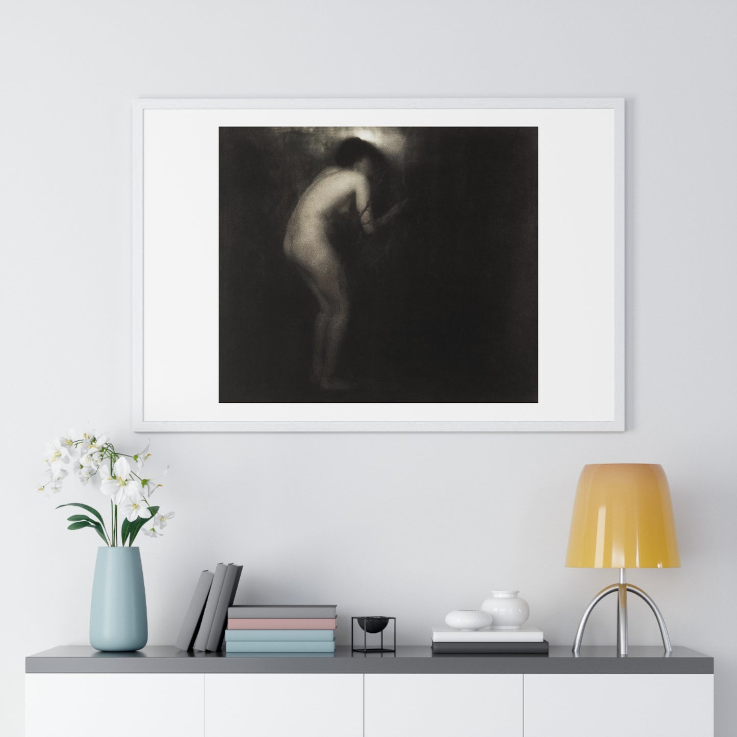 Erotic Vintage Nude 'La Cigale' by Edward Steichen (1879–1973) from the Original, Framed Print