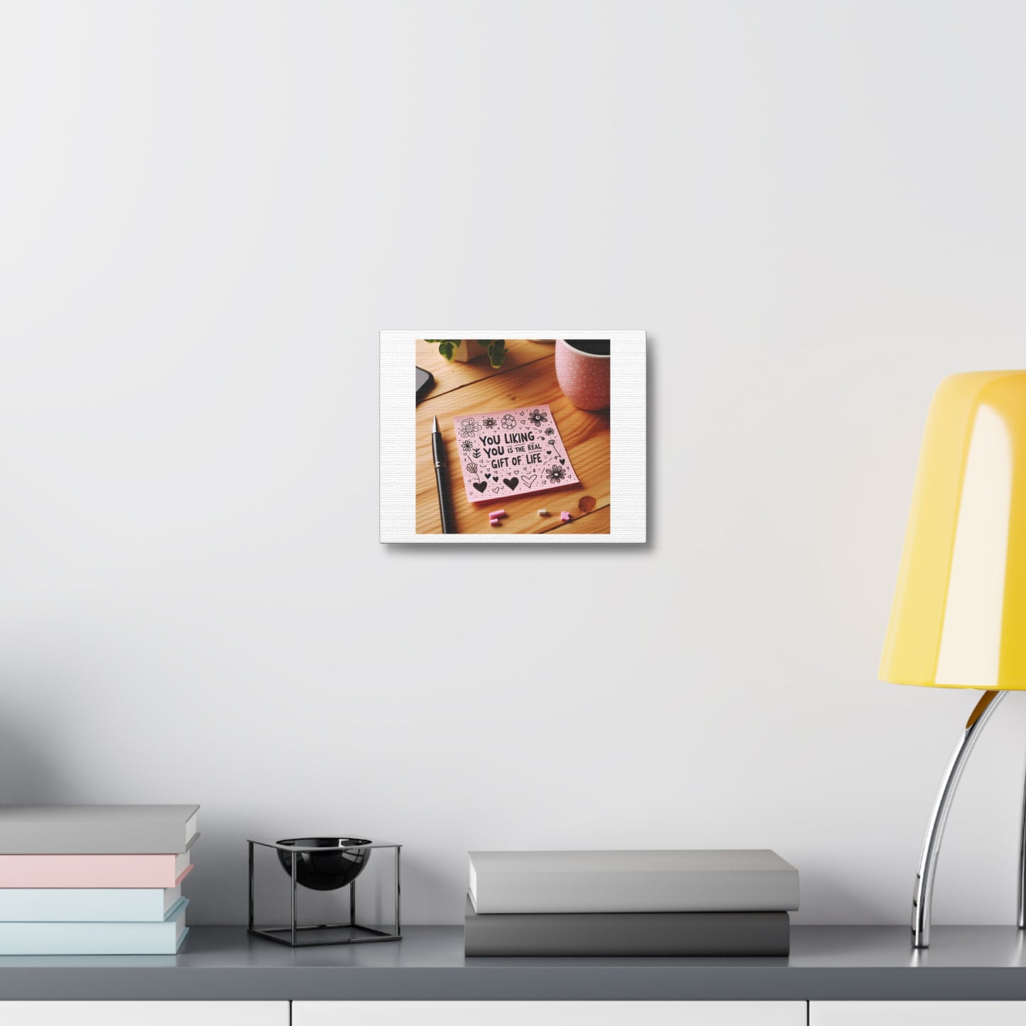 You Liking You is the Real Gift of Life 'Designed by AI' Art Print on Canvas