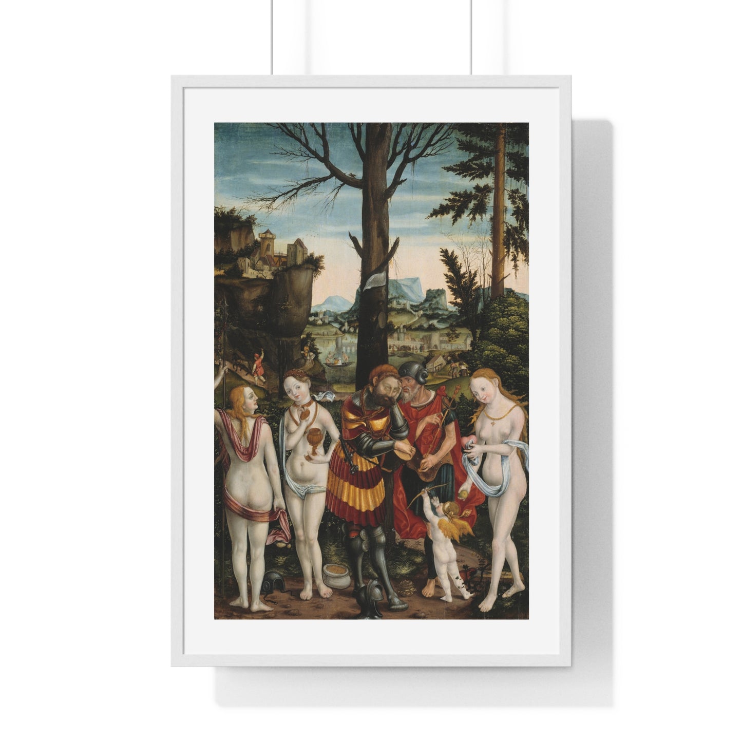 The Dream of Paris (1536) by Matthias Gerung, from the Original, Framed Art Print